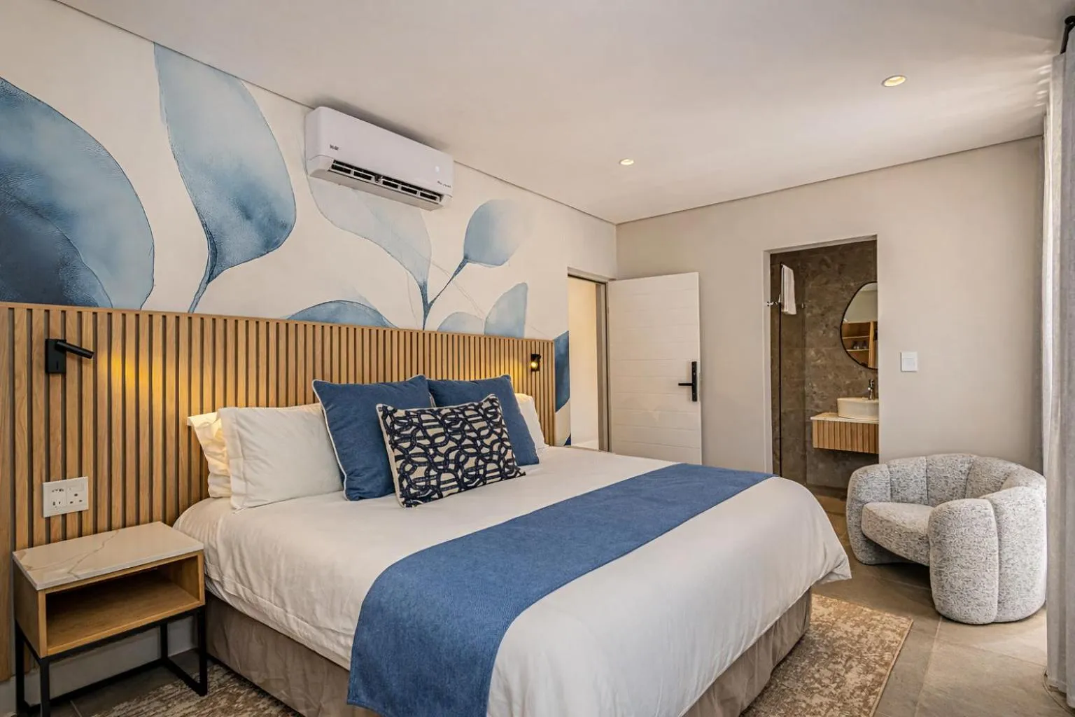 Bed in The Shark Bay Boutique Hotel & Spa