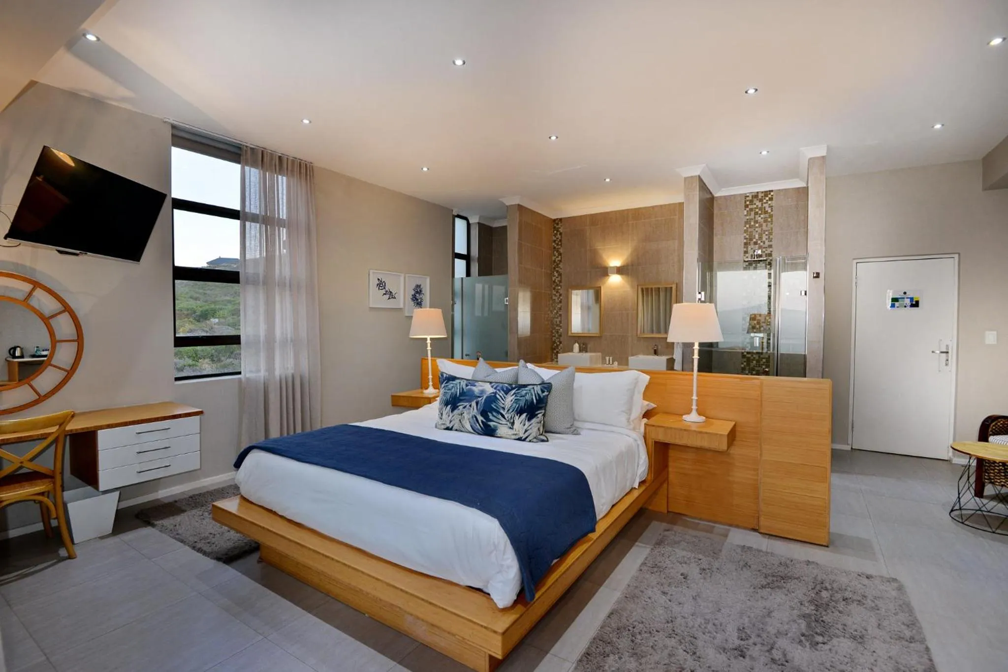 Bed in The Shark Bay Boutique Hotel & Spa