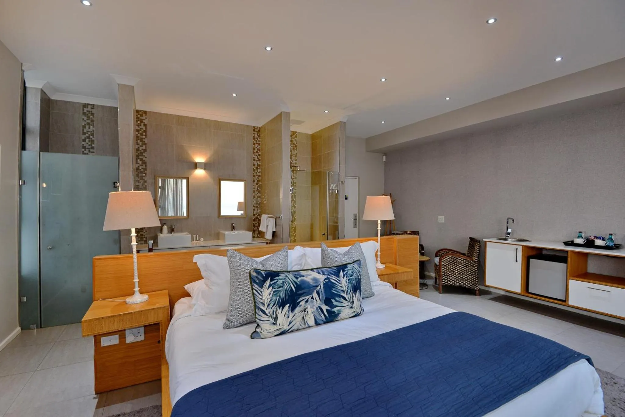 Bed in The Shark Bay Boutique Hotel & Spa