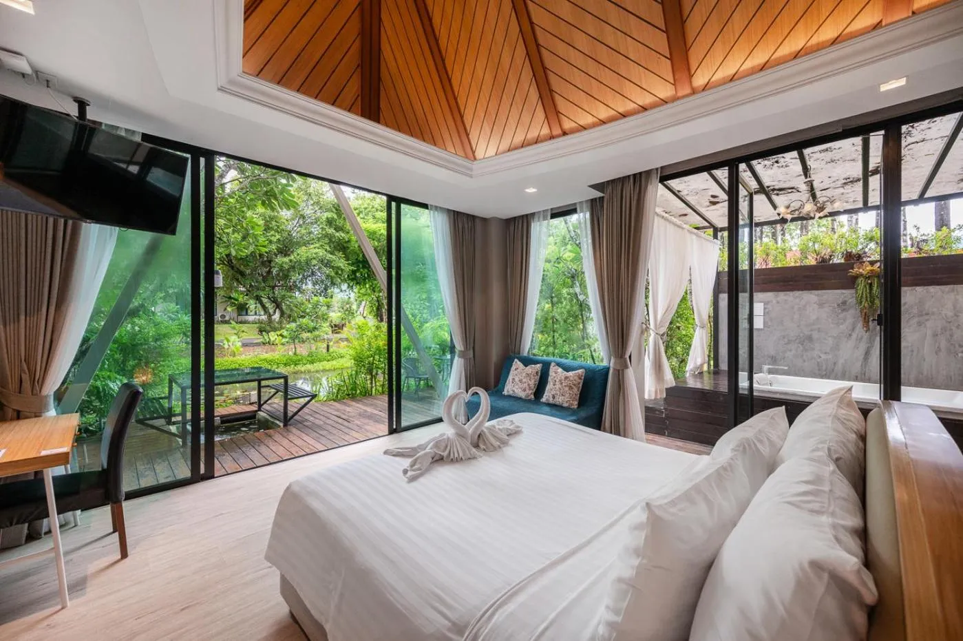 View (from property/room), Bed in At Rice Resort