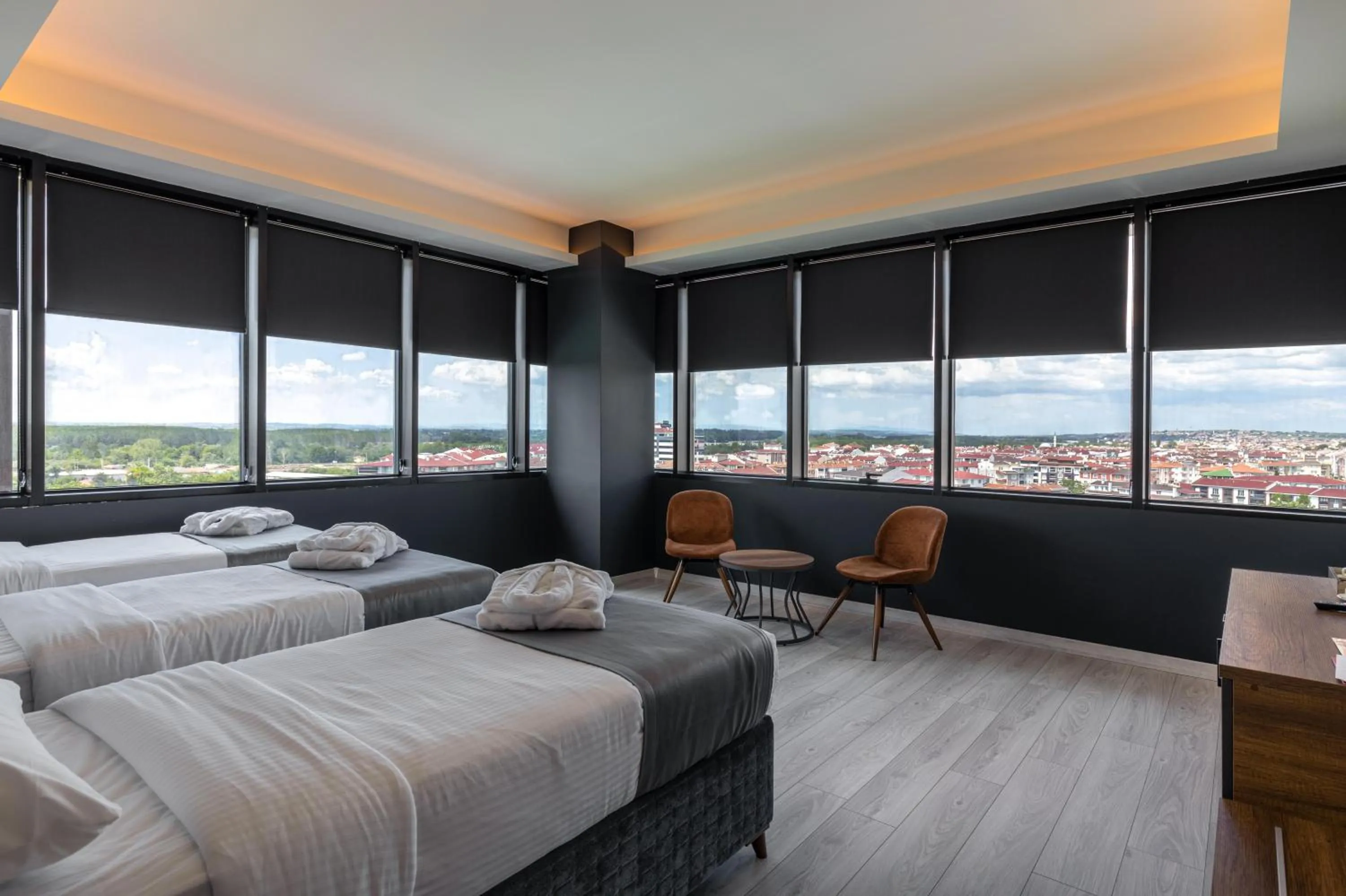 View (from property/room), Bed in The Plaza Hotel Edirne