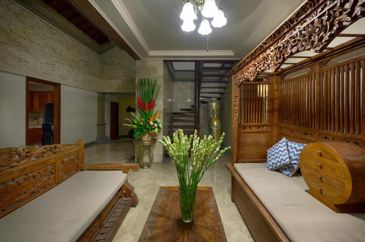 Living room in Villa Deh Simba at Oberoi