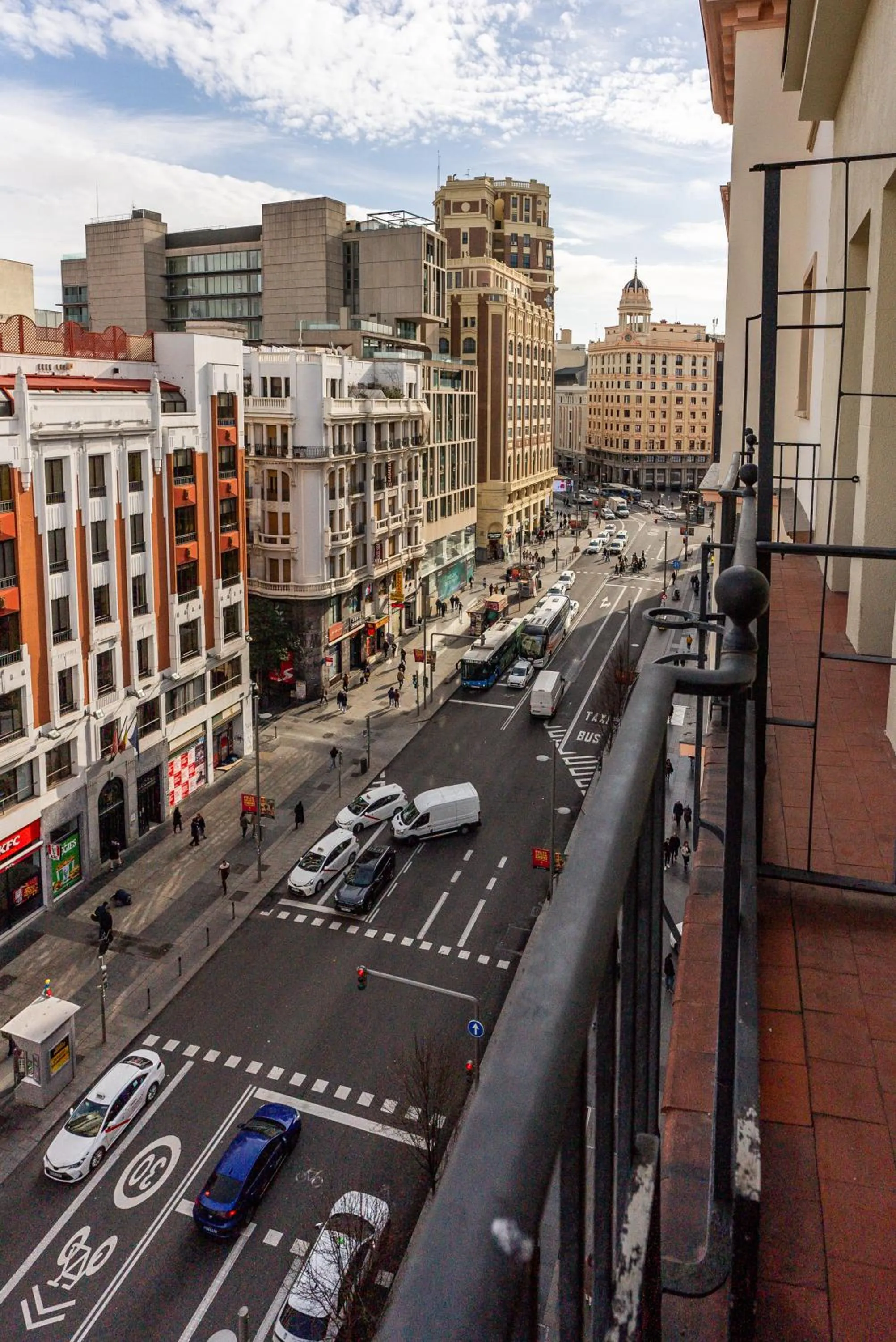 City view in Smartr Madrid Gran Via 47