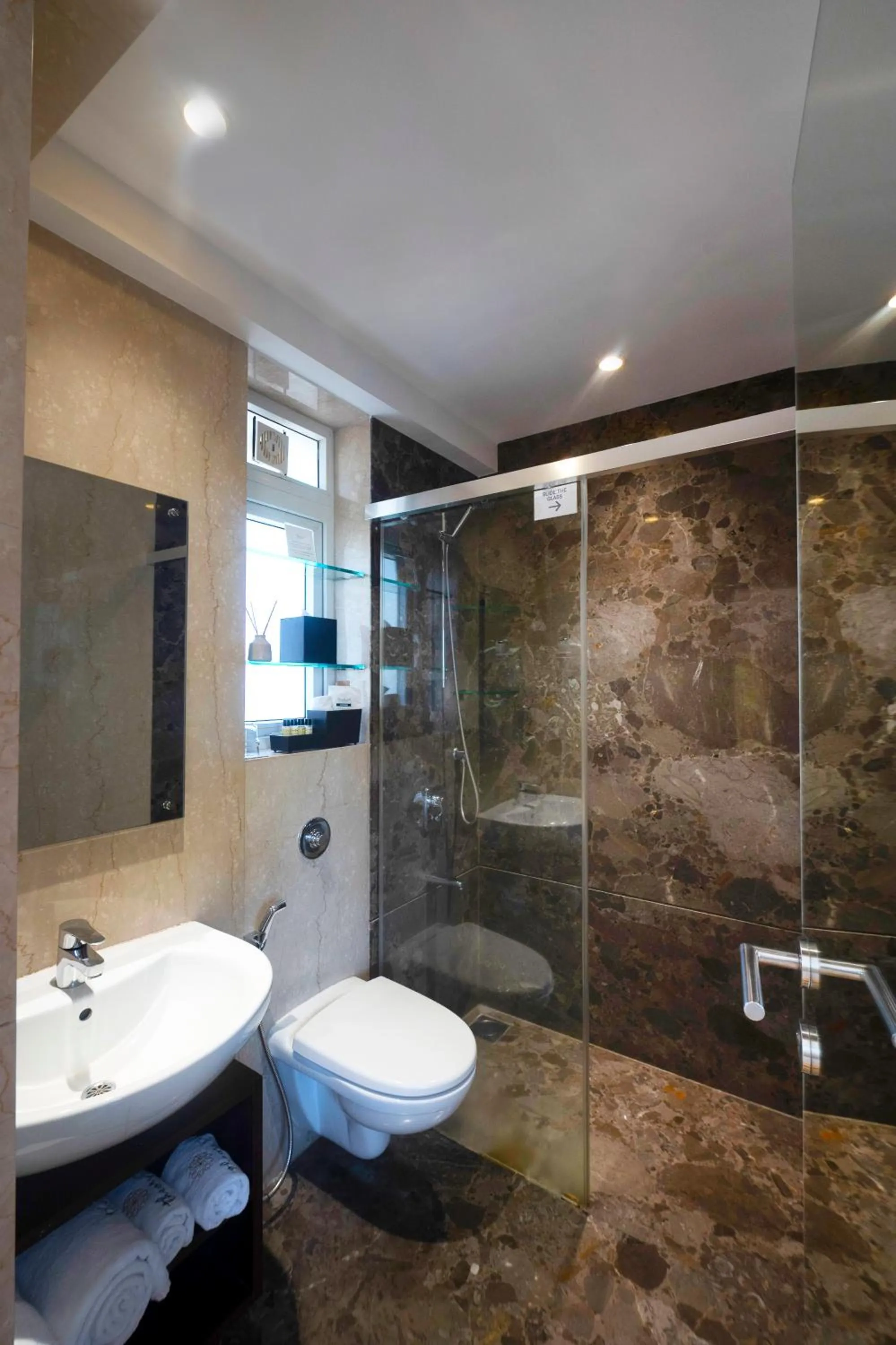 Bathroom in Theory9 Premium Service Apartments Bandra