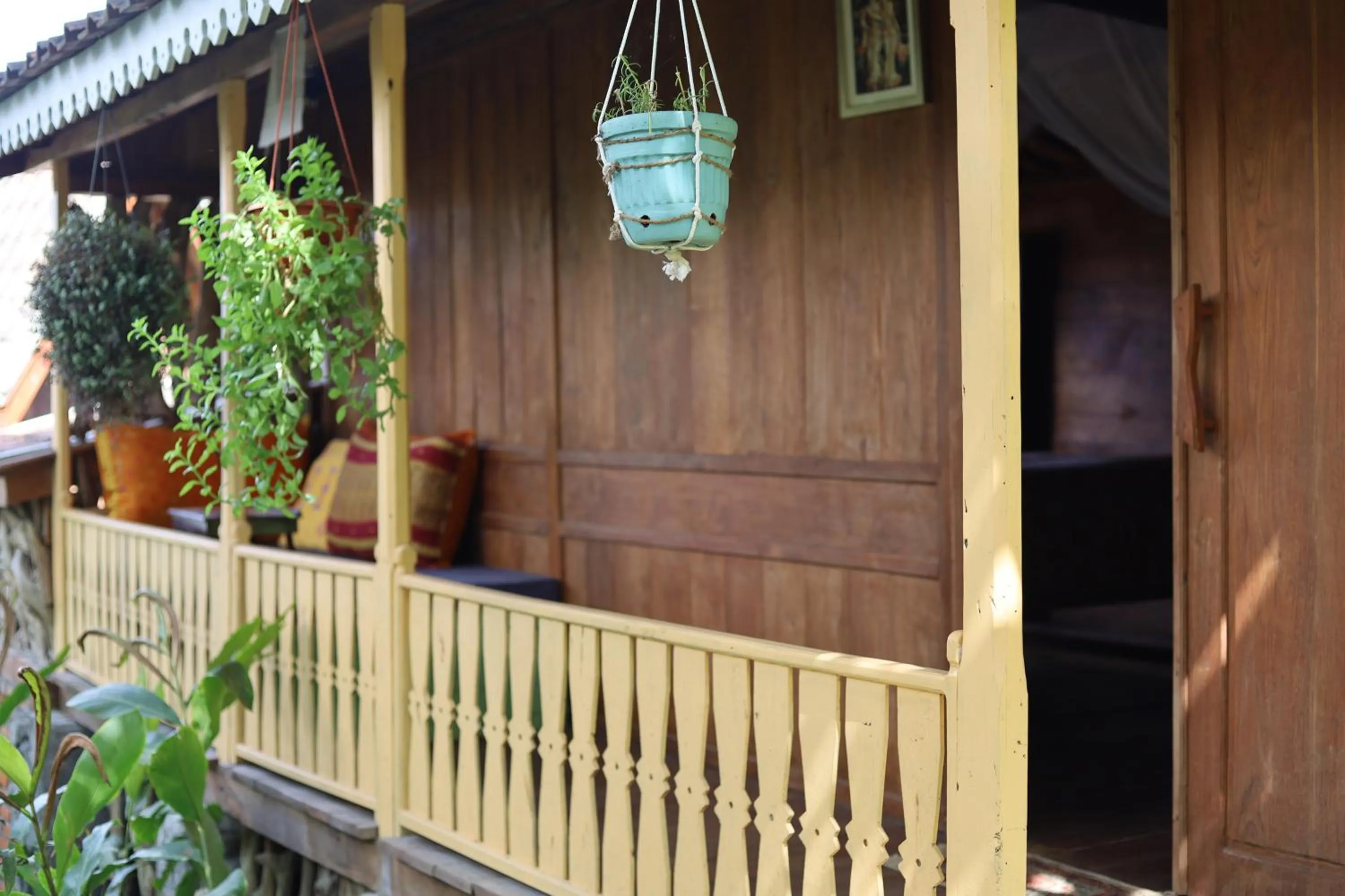 Balcony/Terrace in Ubuntu Bali Eco Yoga Retreat - CANGGU