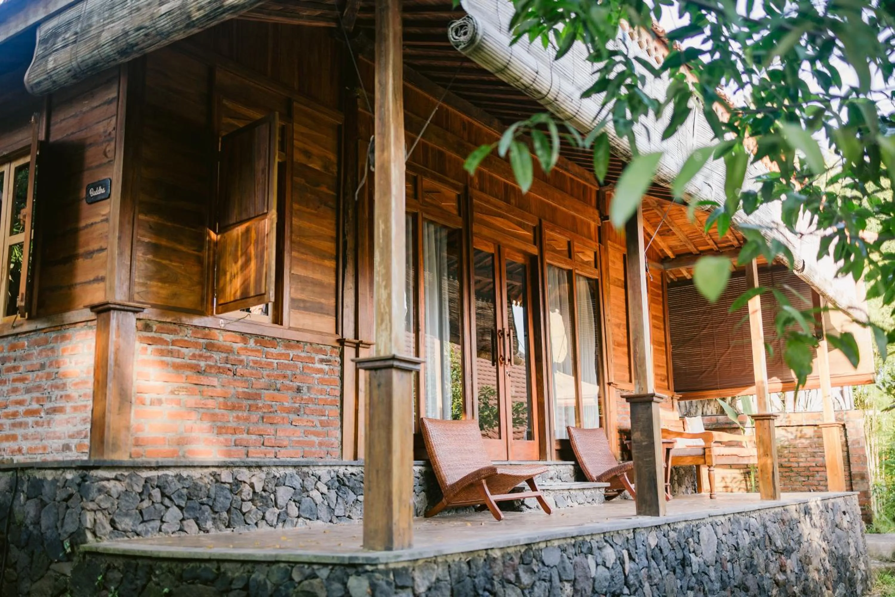 Patio in Ubuntu Bali Eco Yoga Retreat - CANGGU