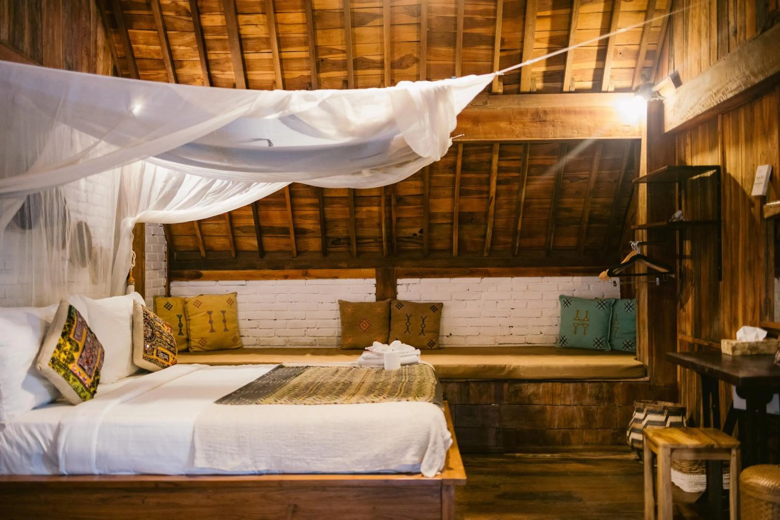 Bed in Ubuntu Bali Eco Yoga Retreat - CANGGU