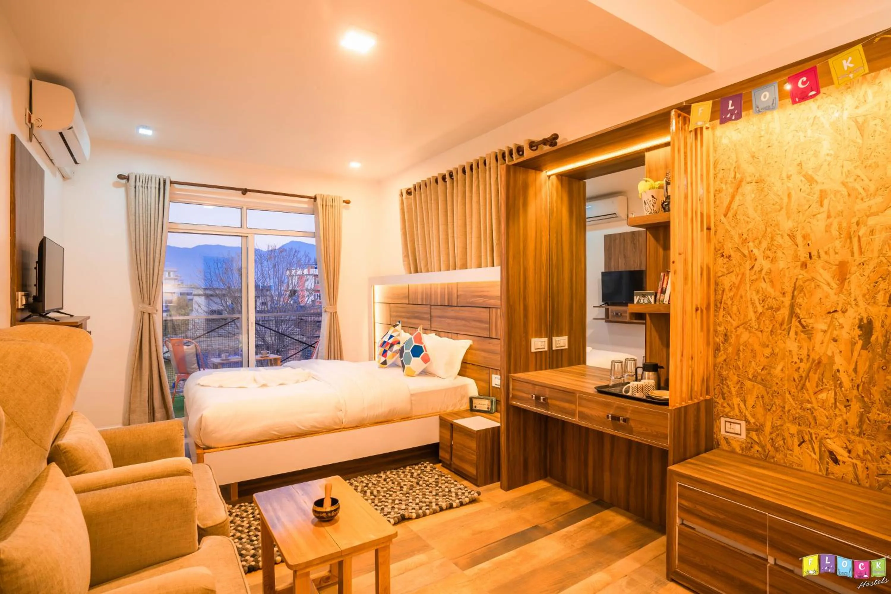 Bedroom, Bed in Flock Kathmandu