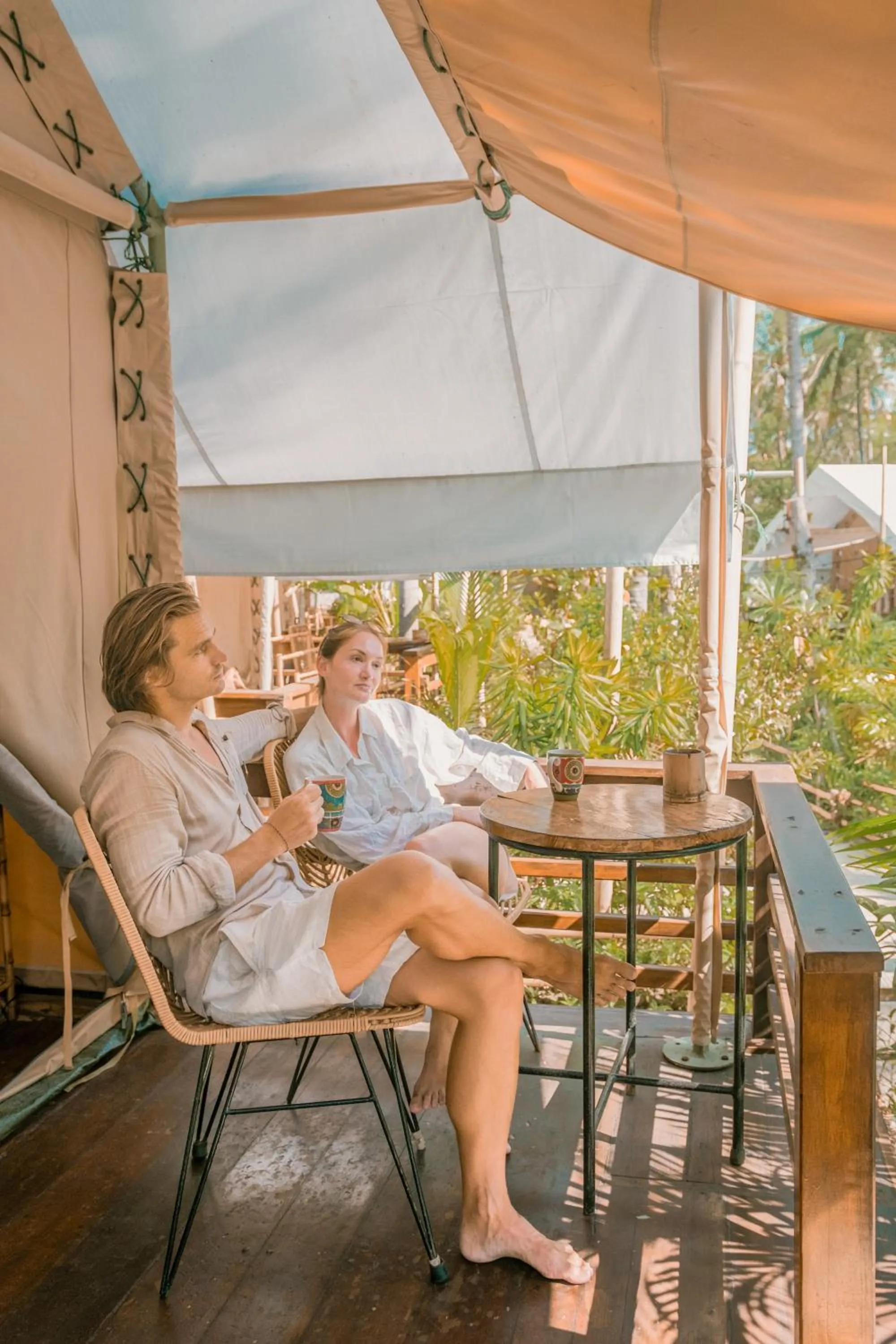 Patio in La Cocoteraie Ecolodge - Luxury Glamping Tents