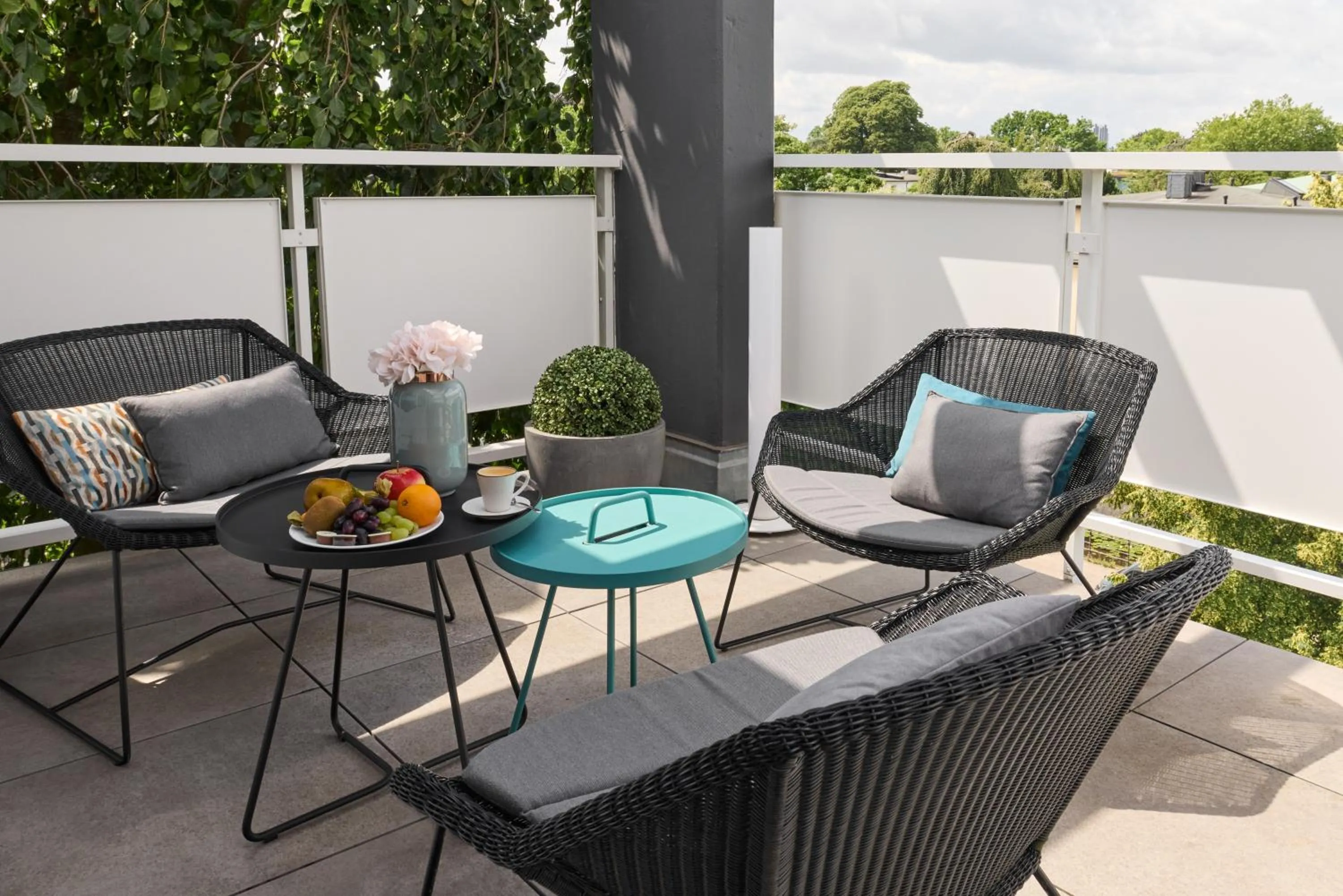 Balcony/Terrace in Hotel du Nord Alster - auf der Uhlenhorst - SELF CHECK-IN