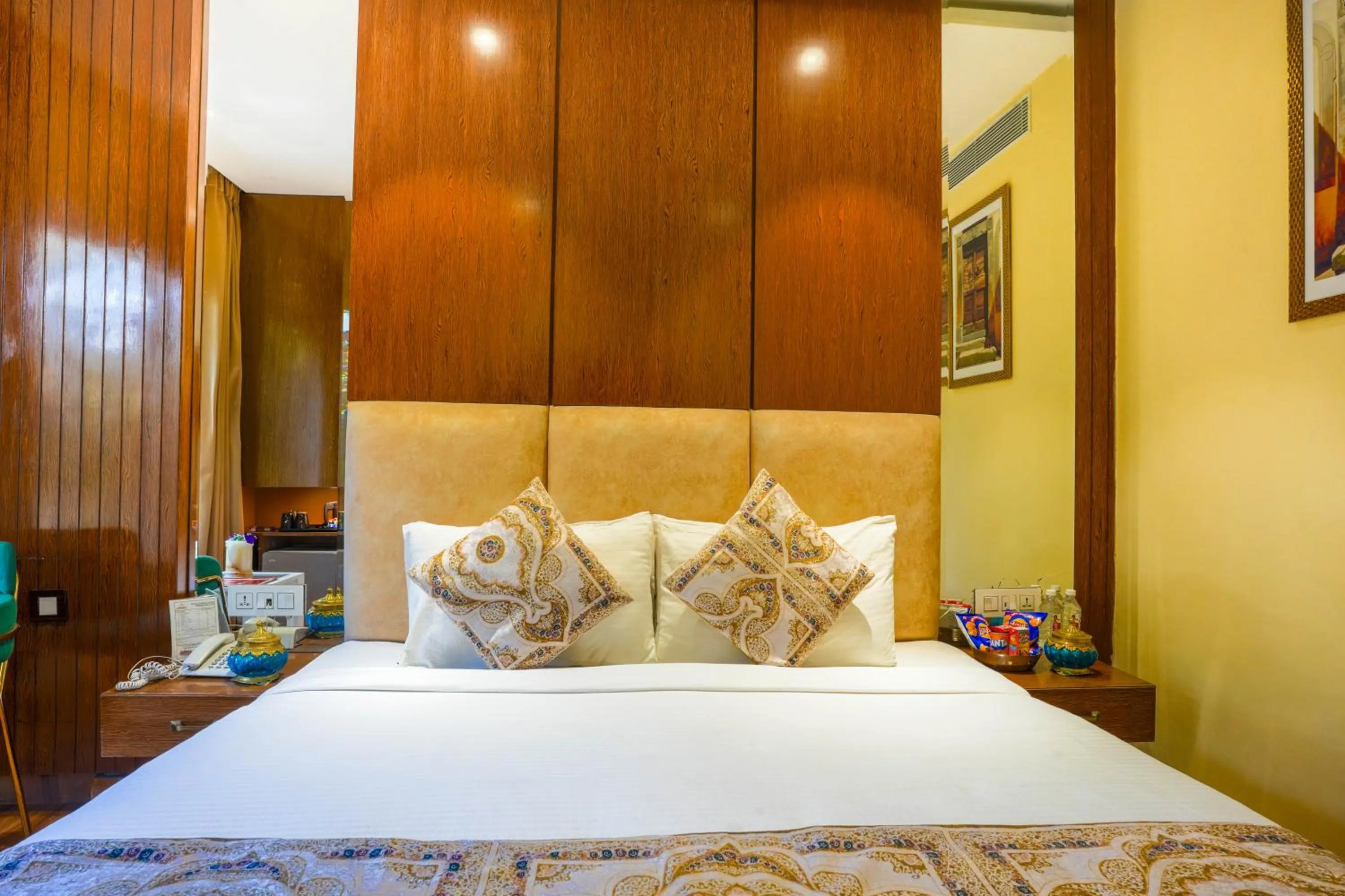 Bed in Stamps Golden Lagoon by Eight Continents - Opposite to Golden Temple