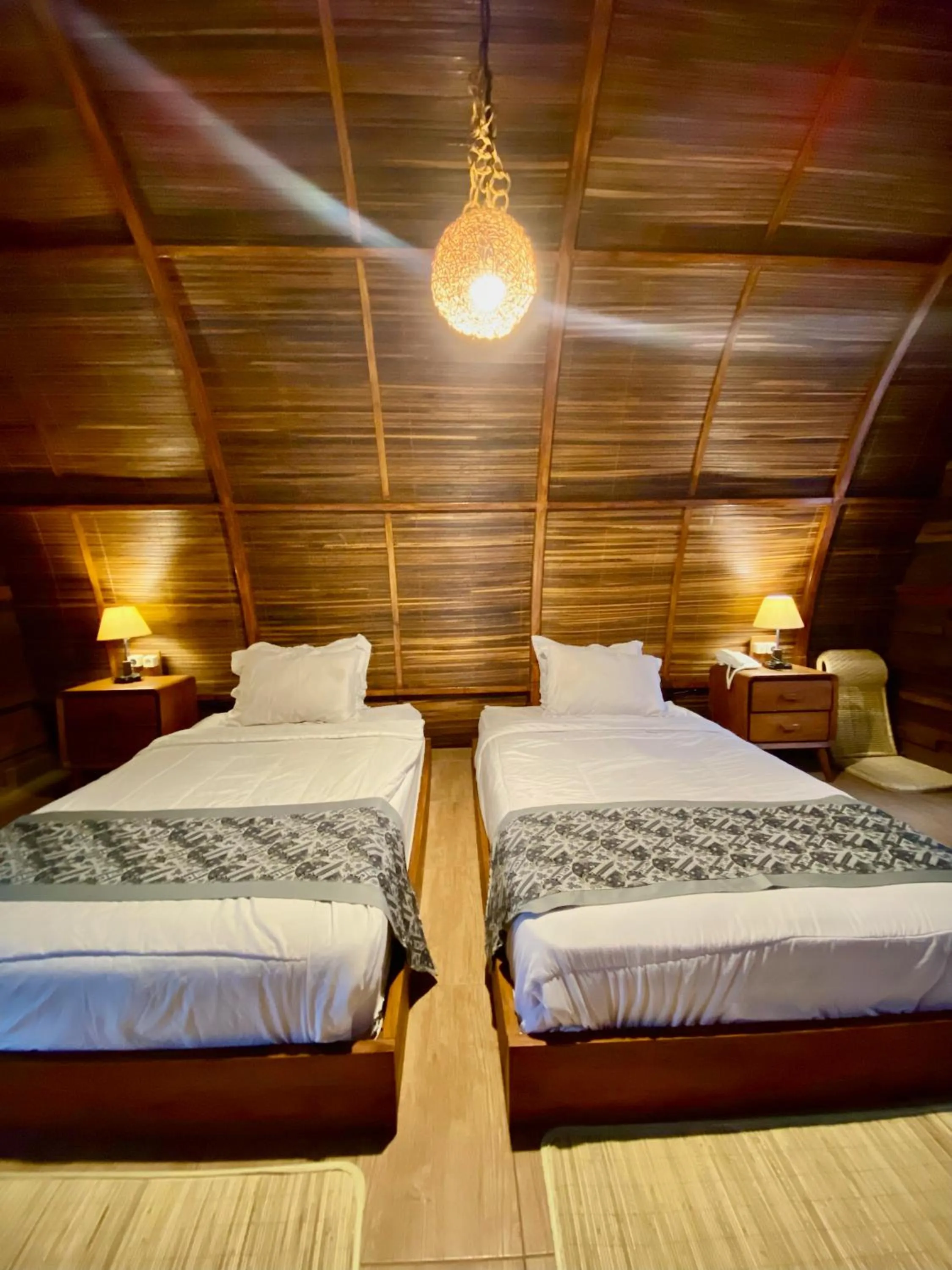 Bed in Khanaya Hotel Borobudur