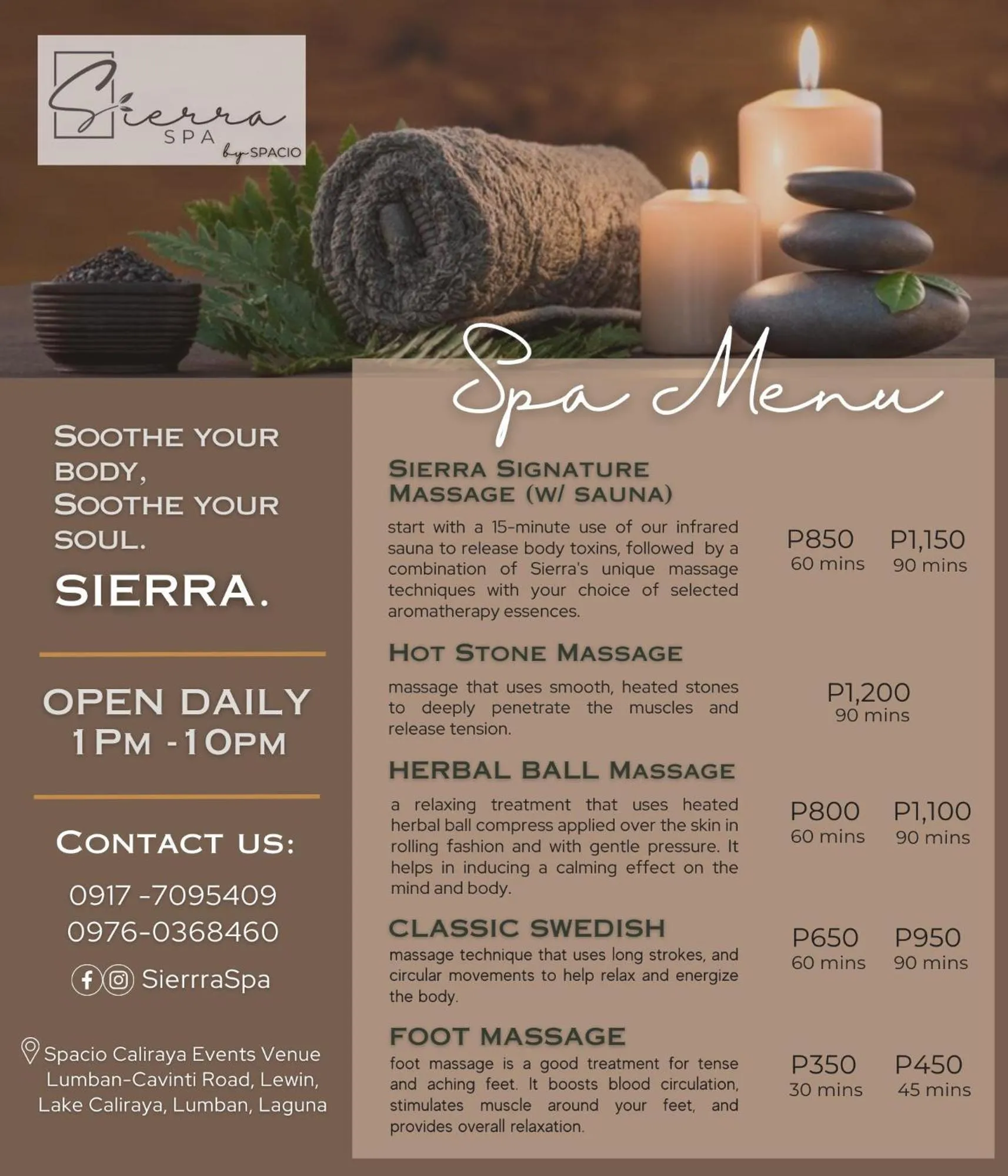 Spa and wellness centre/facilities in Spacio Caliraya Bed & Breakfast