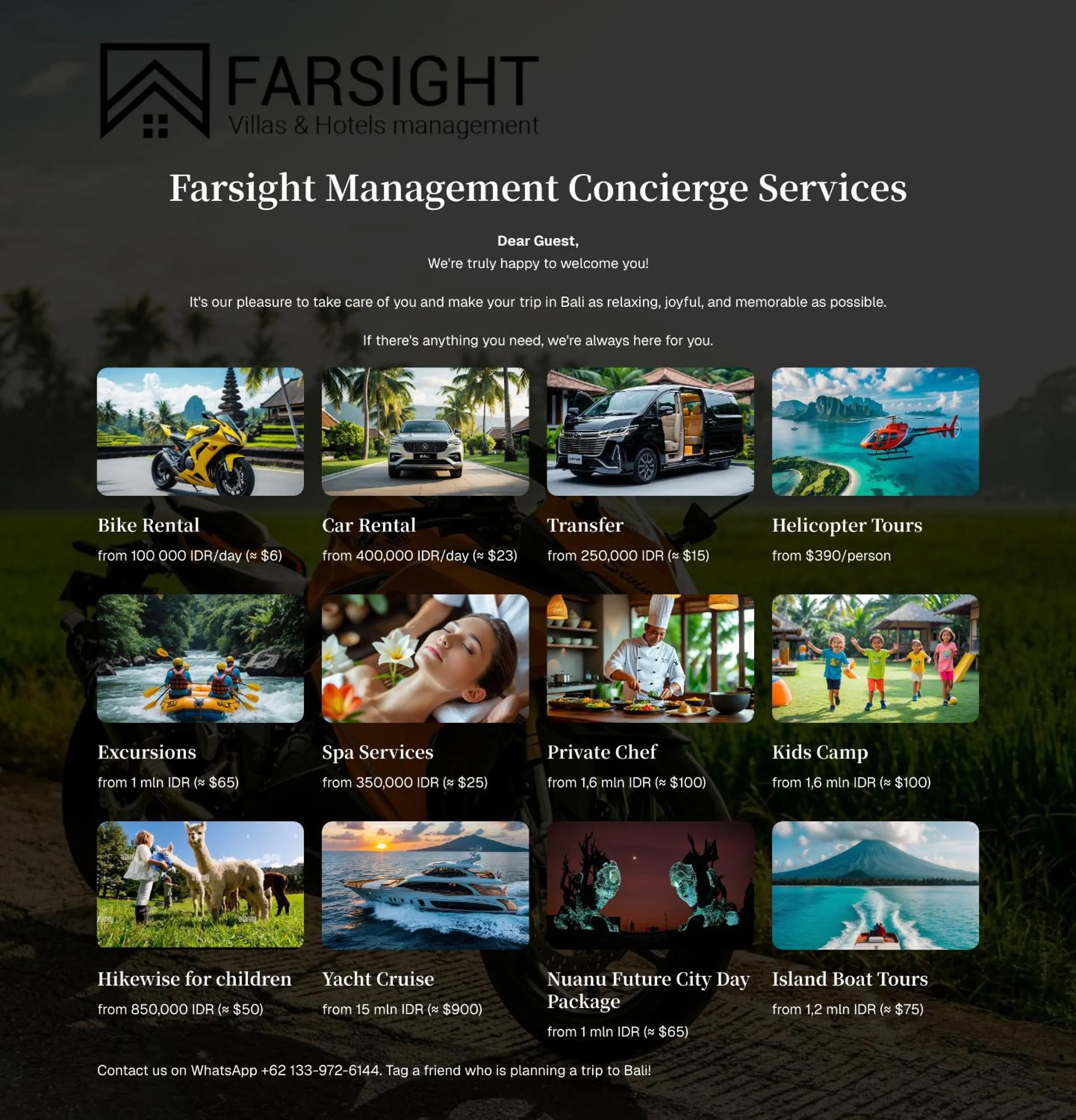 concierge in Pondok Carik Villa Manggis