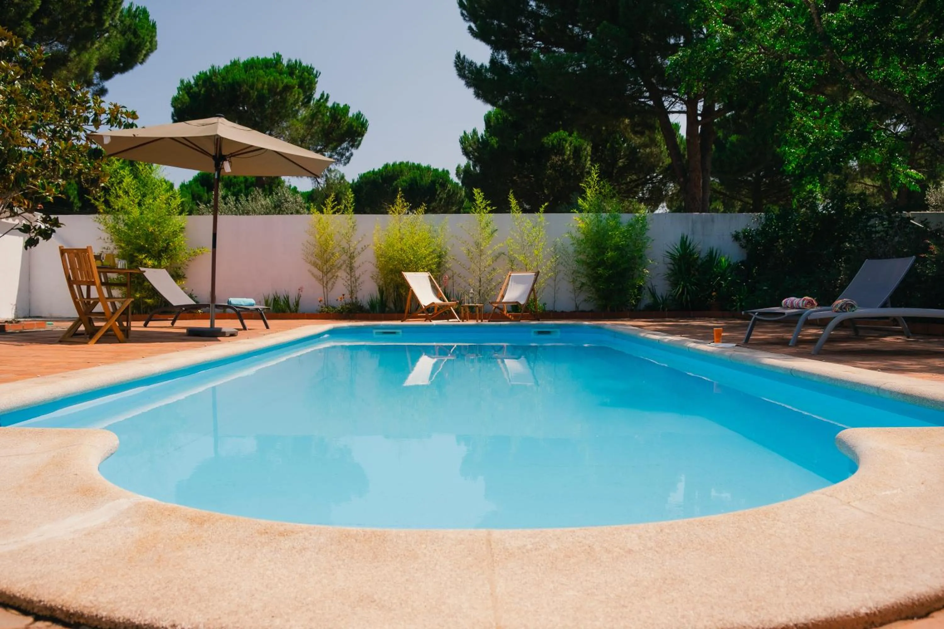 Pool view in AmendoeirasHouse-SustainableLiving