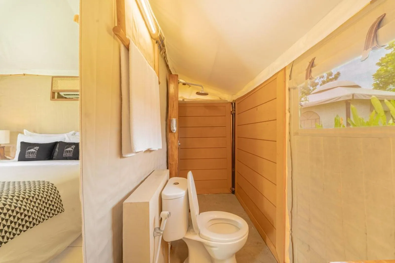 Bathroom, Bed in Bali Beach Glamping
