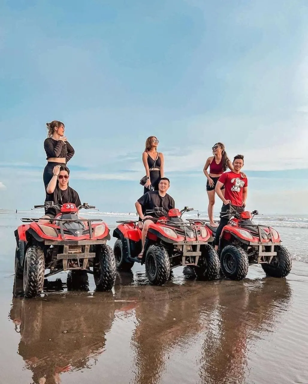 People in Bali Beach Glamping