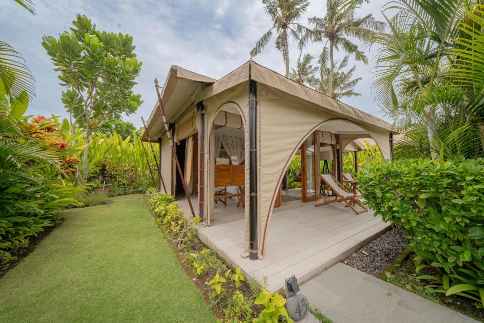 Patio in Bali Beach Glamping