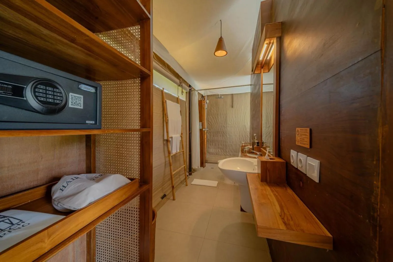 Bathroom, Bed in Bali Beach Glamping