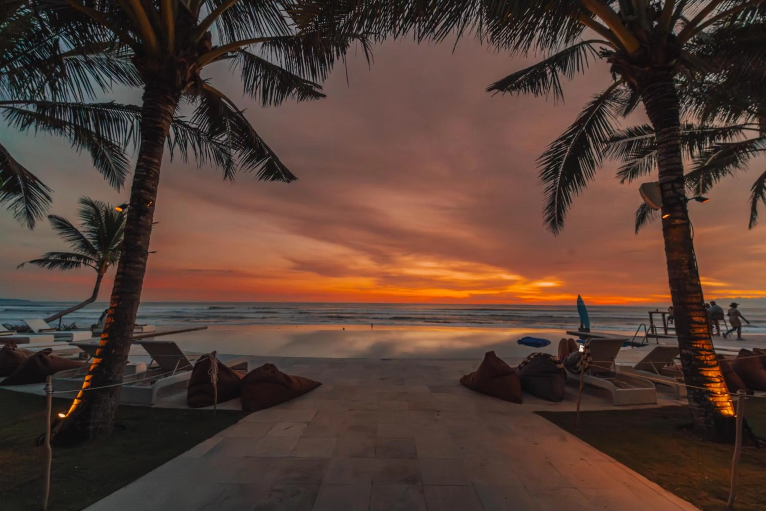 Sunset in Bali Beach Glamping