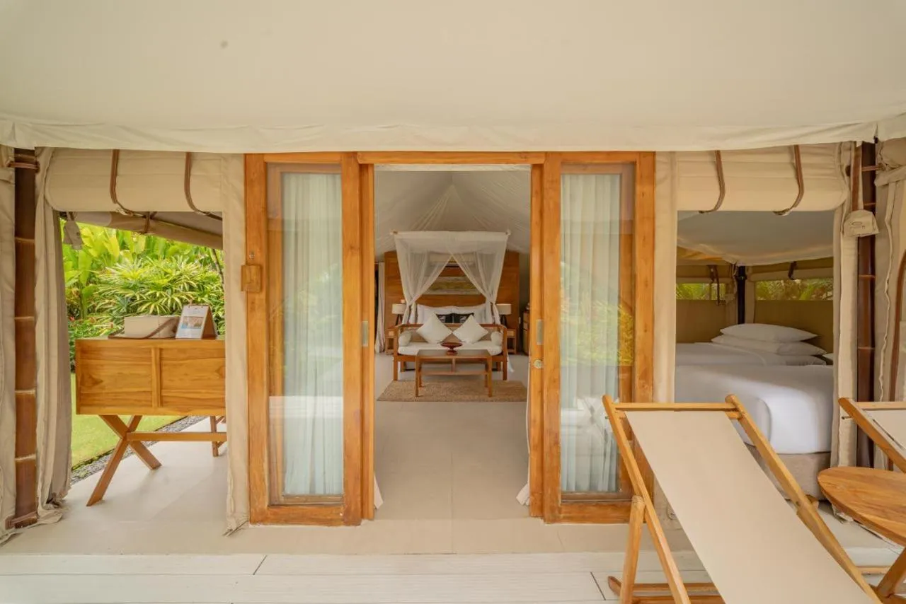 Seating area, Bed in Bali Beach Glamping