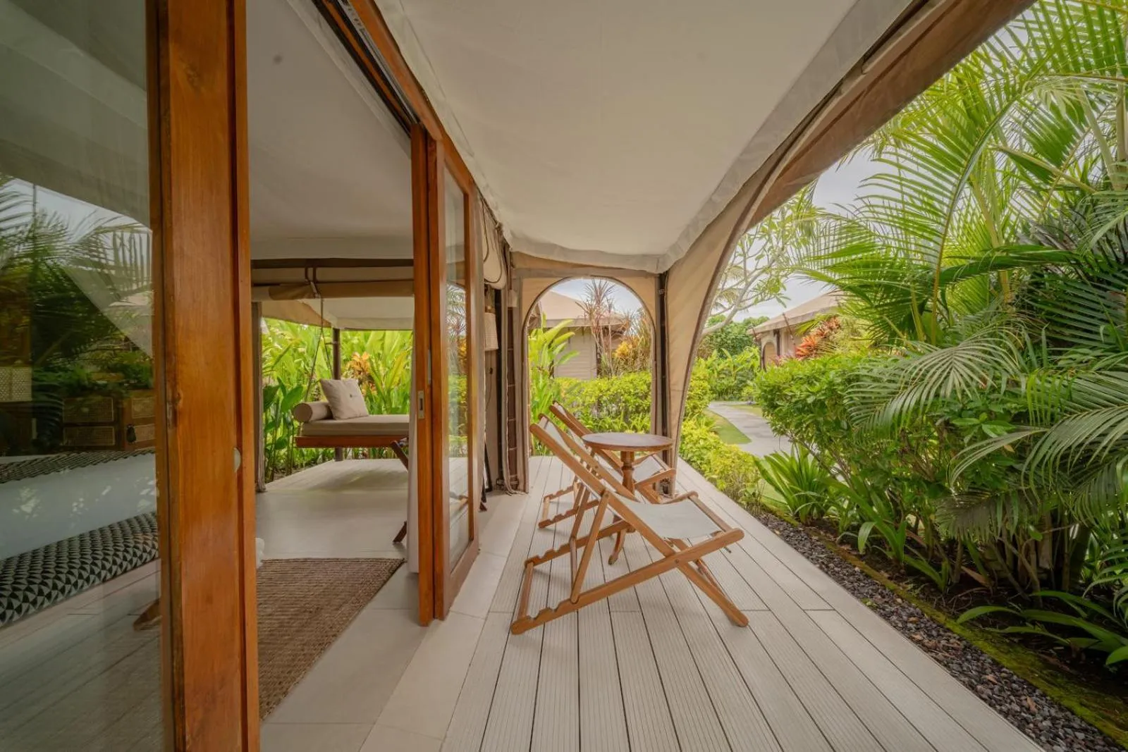 Patio in Bali Beach Glamping