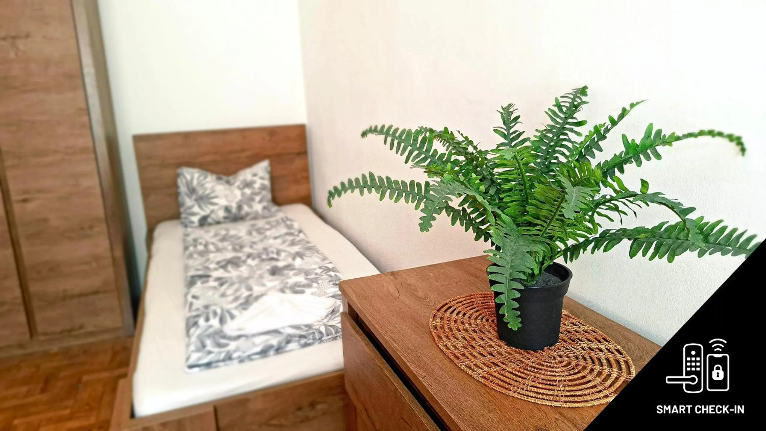 Bed in Black Sheep Budapest Smart Rooms