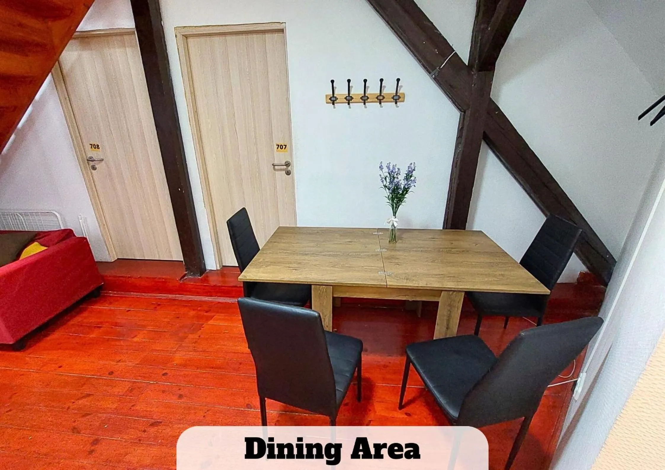 Seating area in Black Sheep Budapest Smart Rooms