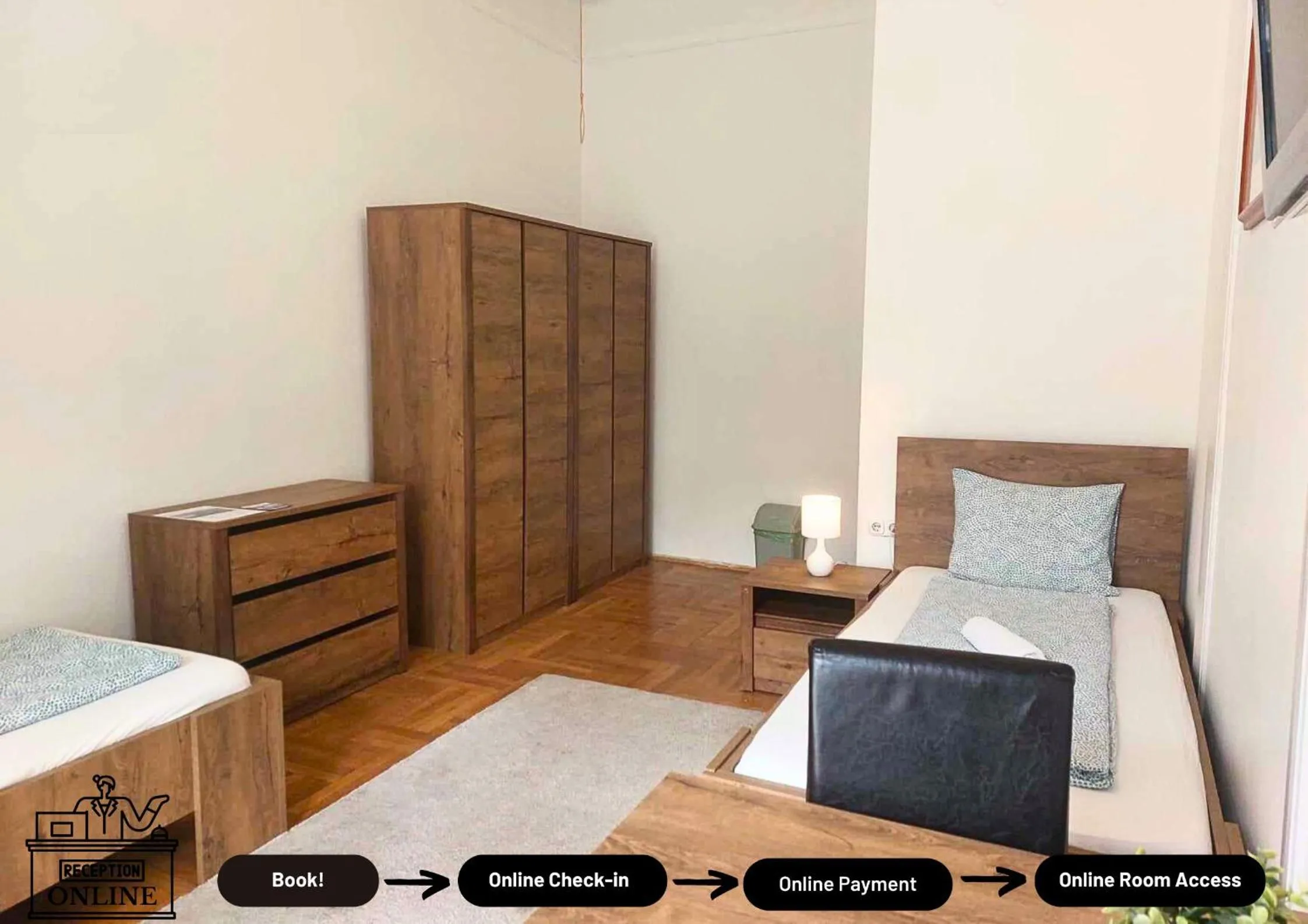 Bed in Black Sheep Budapest Smart Rooms