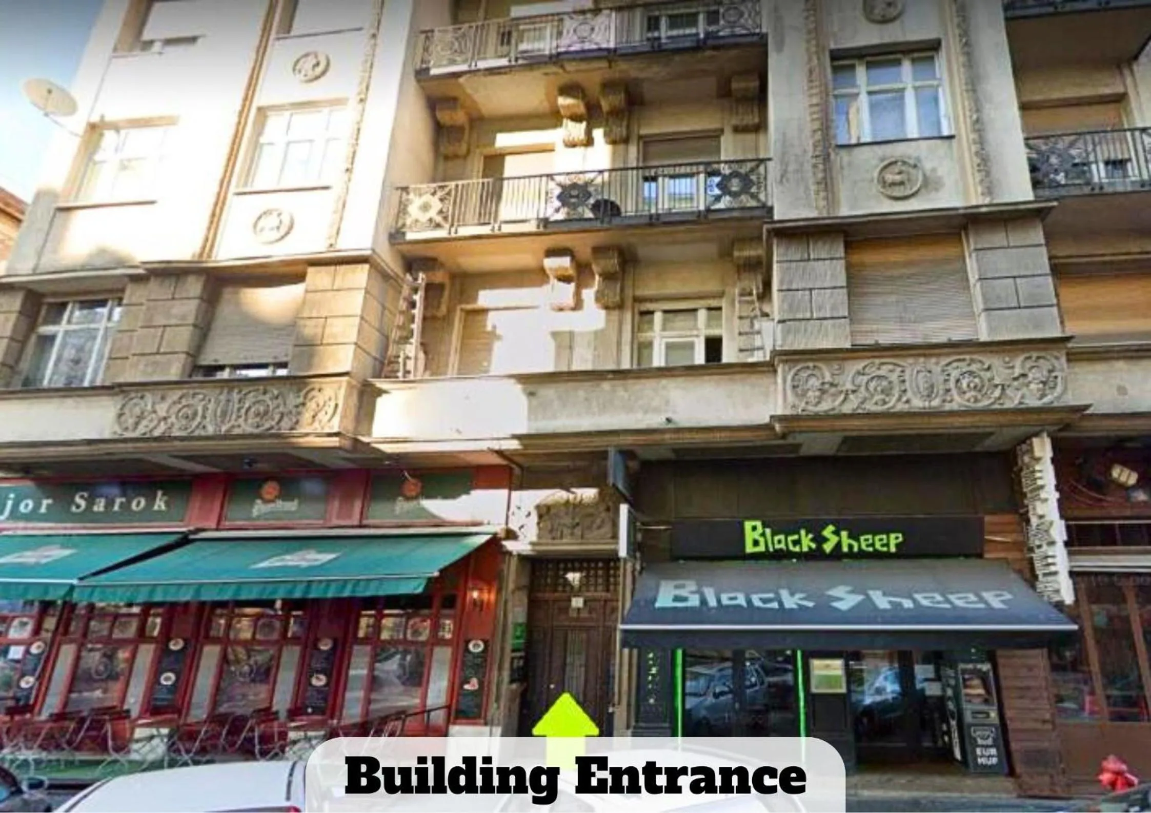 Property building in Black Sheep Budapest Smart Rooms