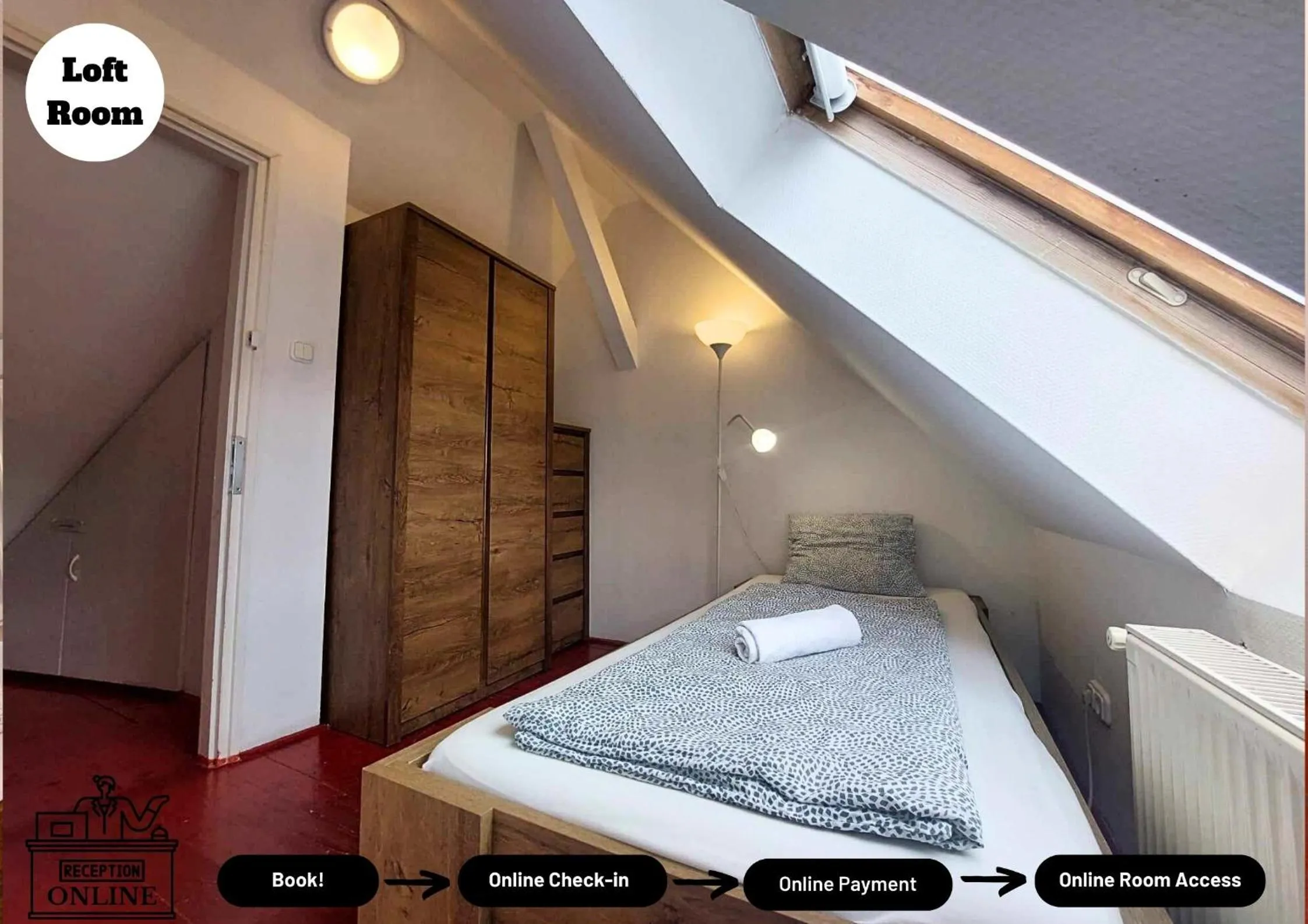 Bed in Black Sheep Budapest Smart Rooms