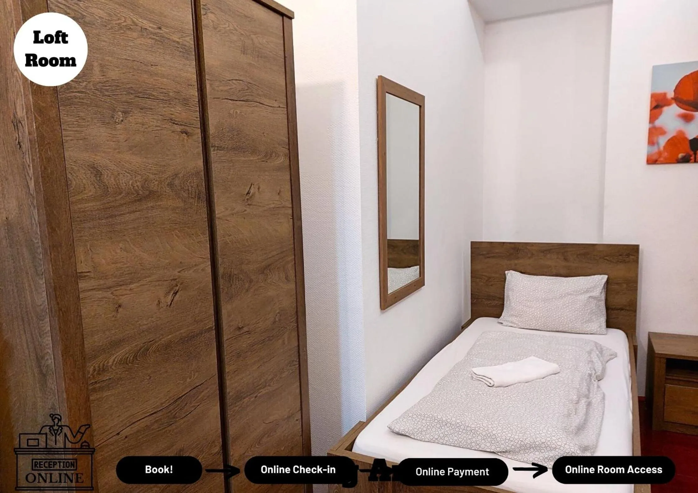 Bed in Black Sheep Budapest Smart Rooms