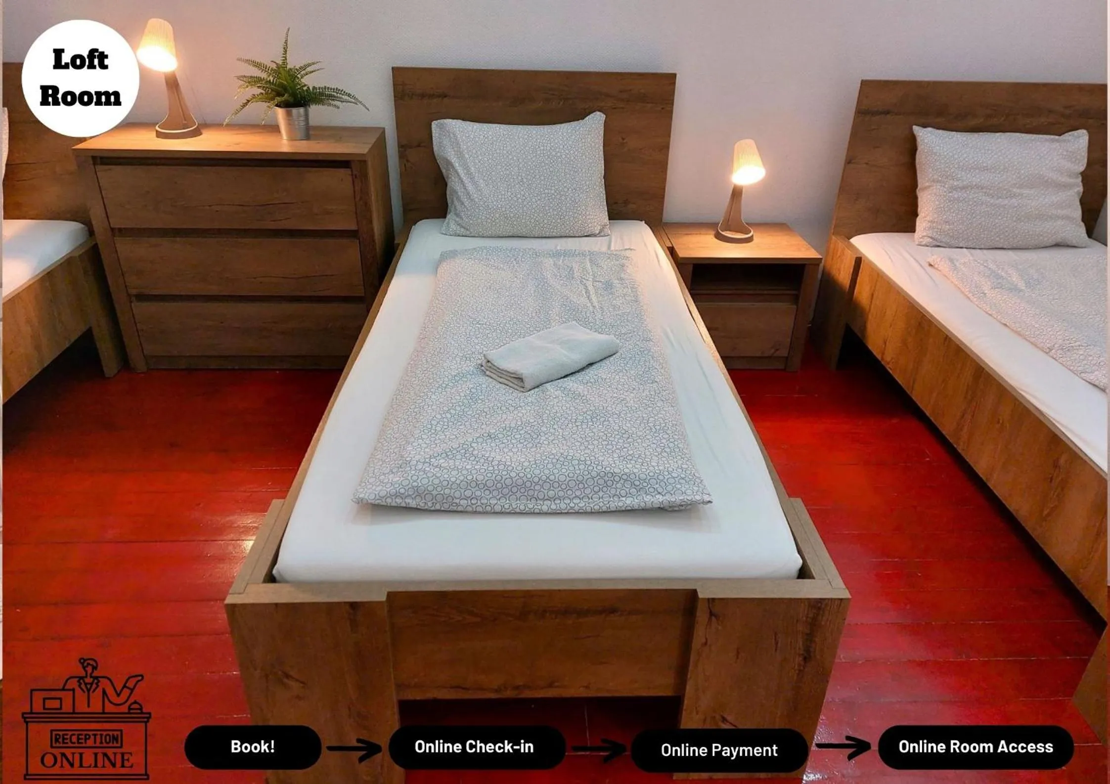 Bed in Black Sheep Budapest Smart Rooms