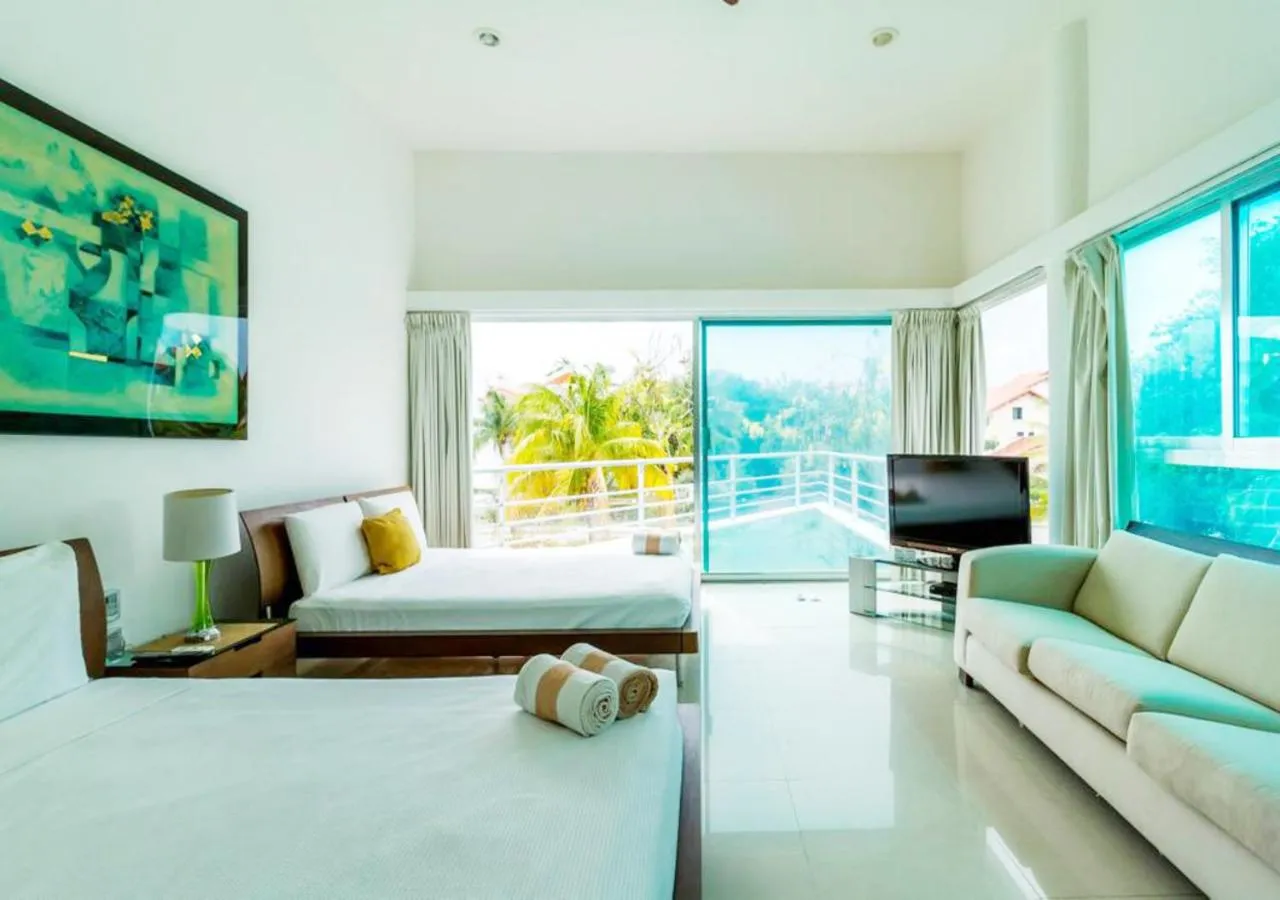 Bedroom, Bed in Private Pool Villa, Walk to Beach & 5th Ave