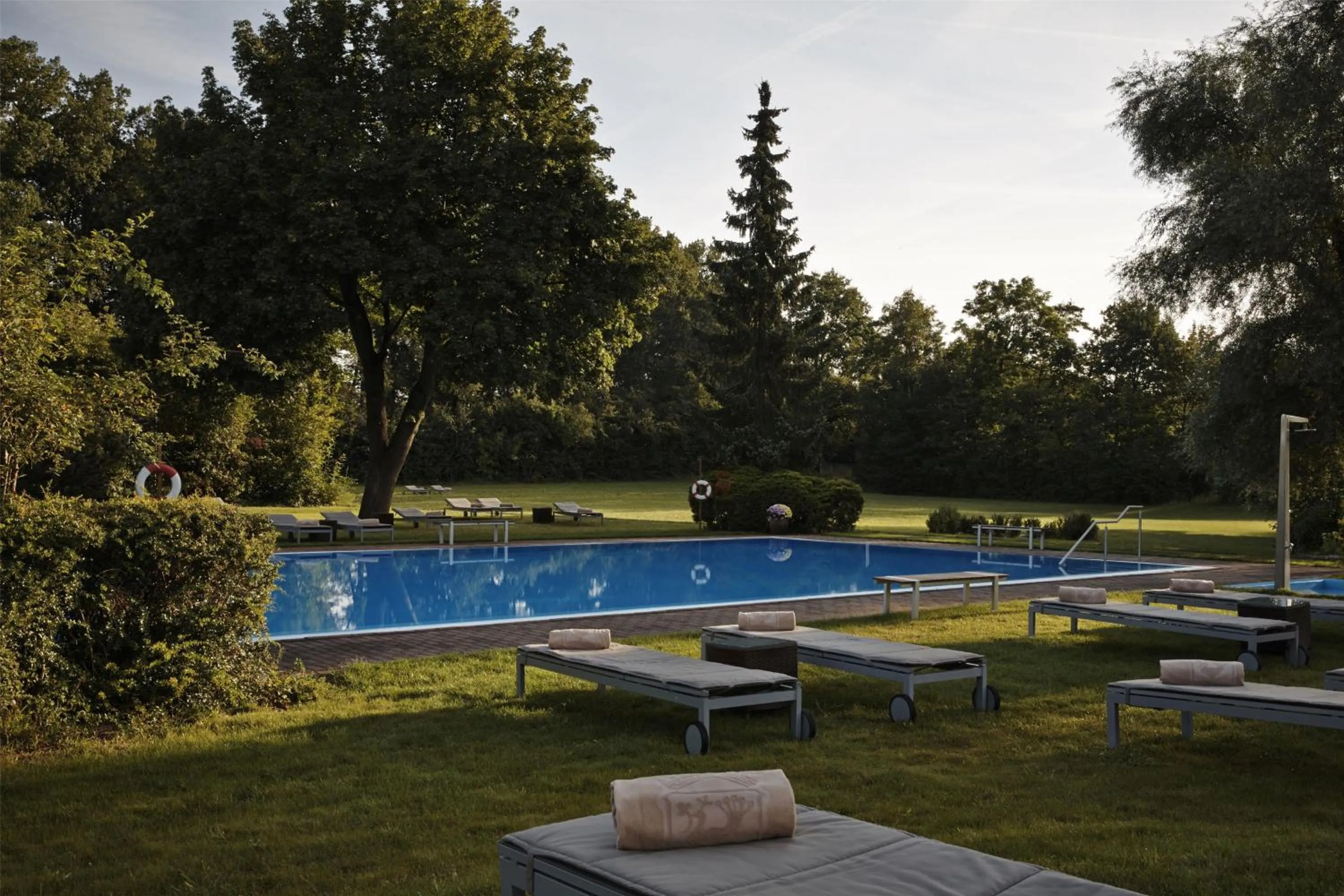 Pool view in Hilton Frankfurt Gravenbruch