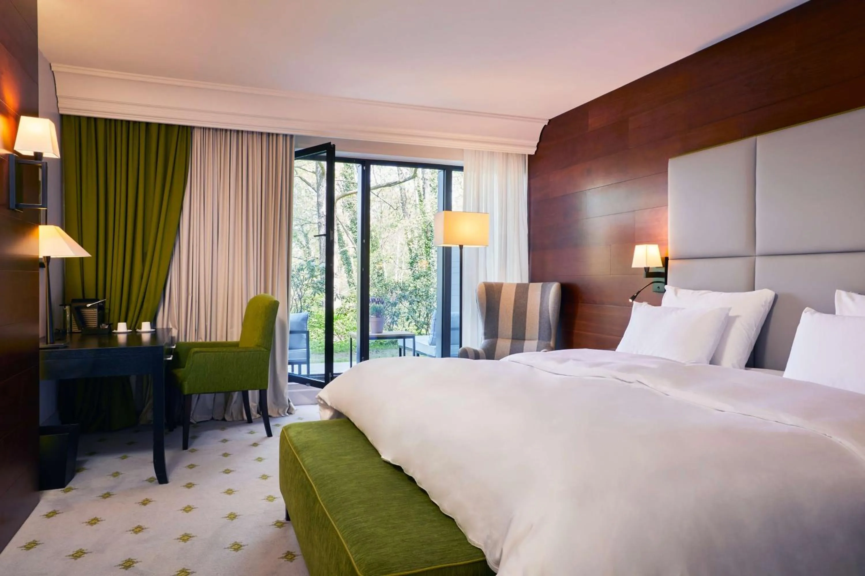 Bed in Hilton Frankfurt Gravenbruch