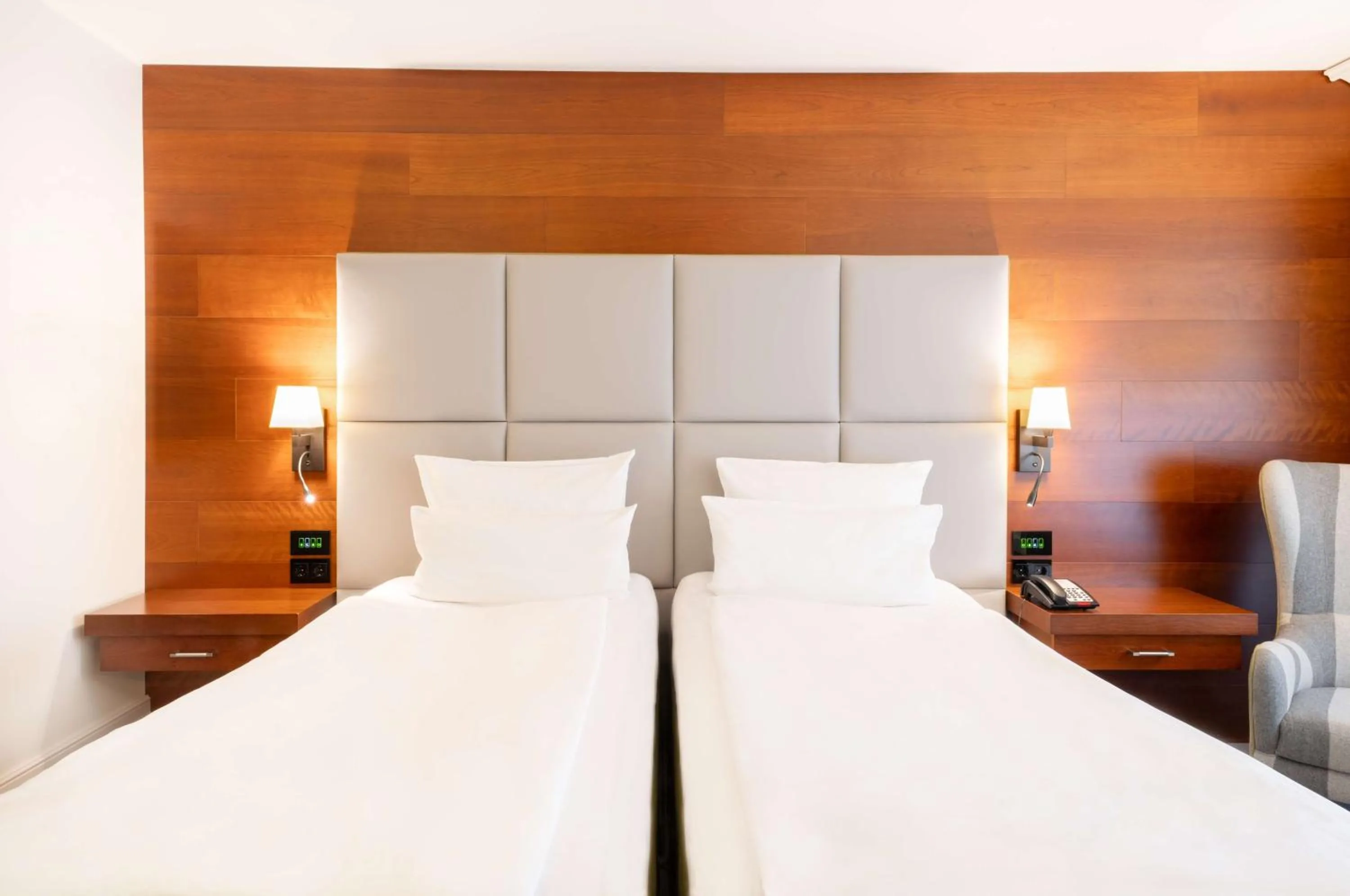 Bed in Hilton Frankfurt Gravenbruch