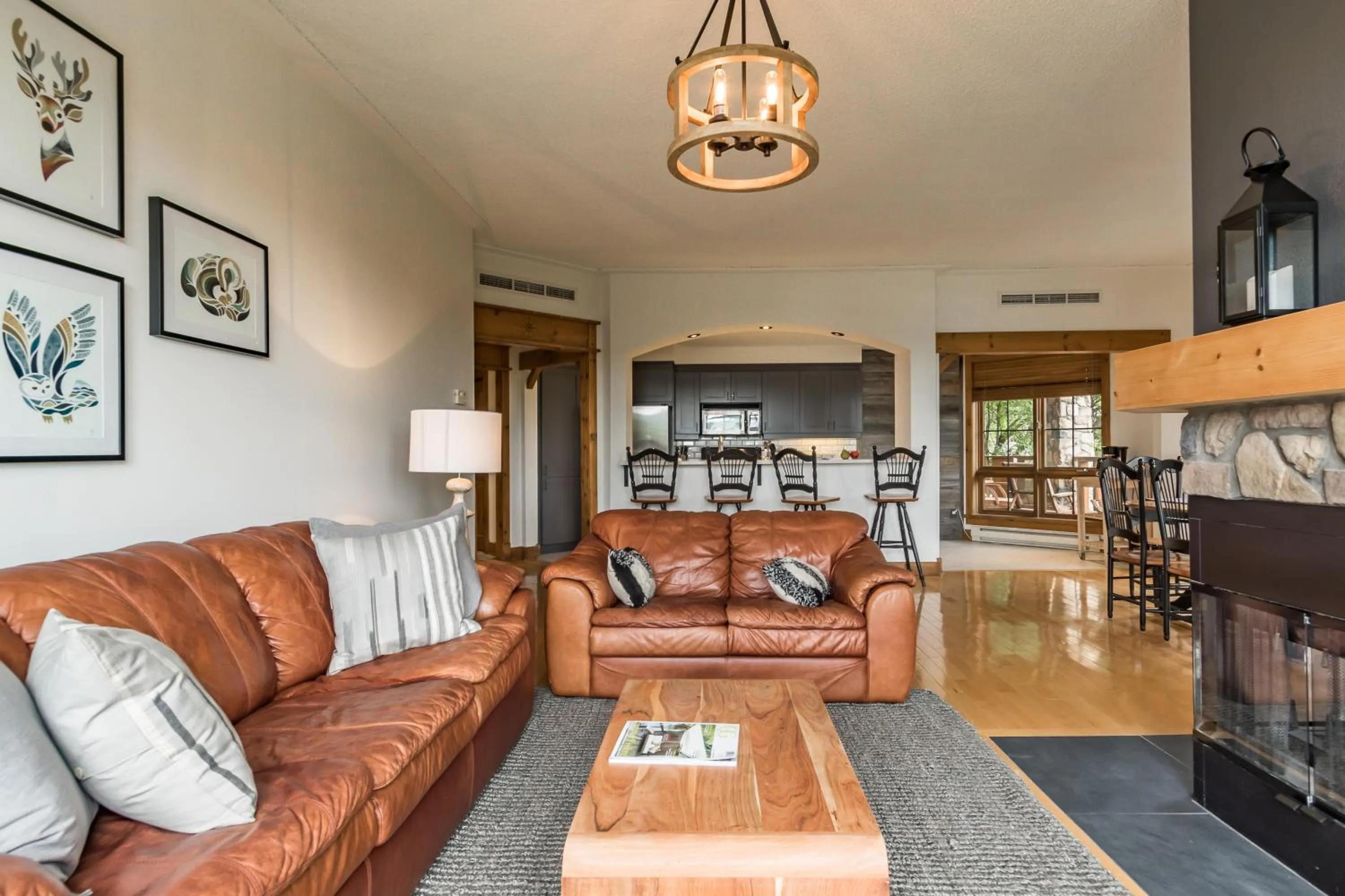 Living room in Equinoxe by Tremblant Platinum