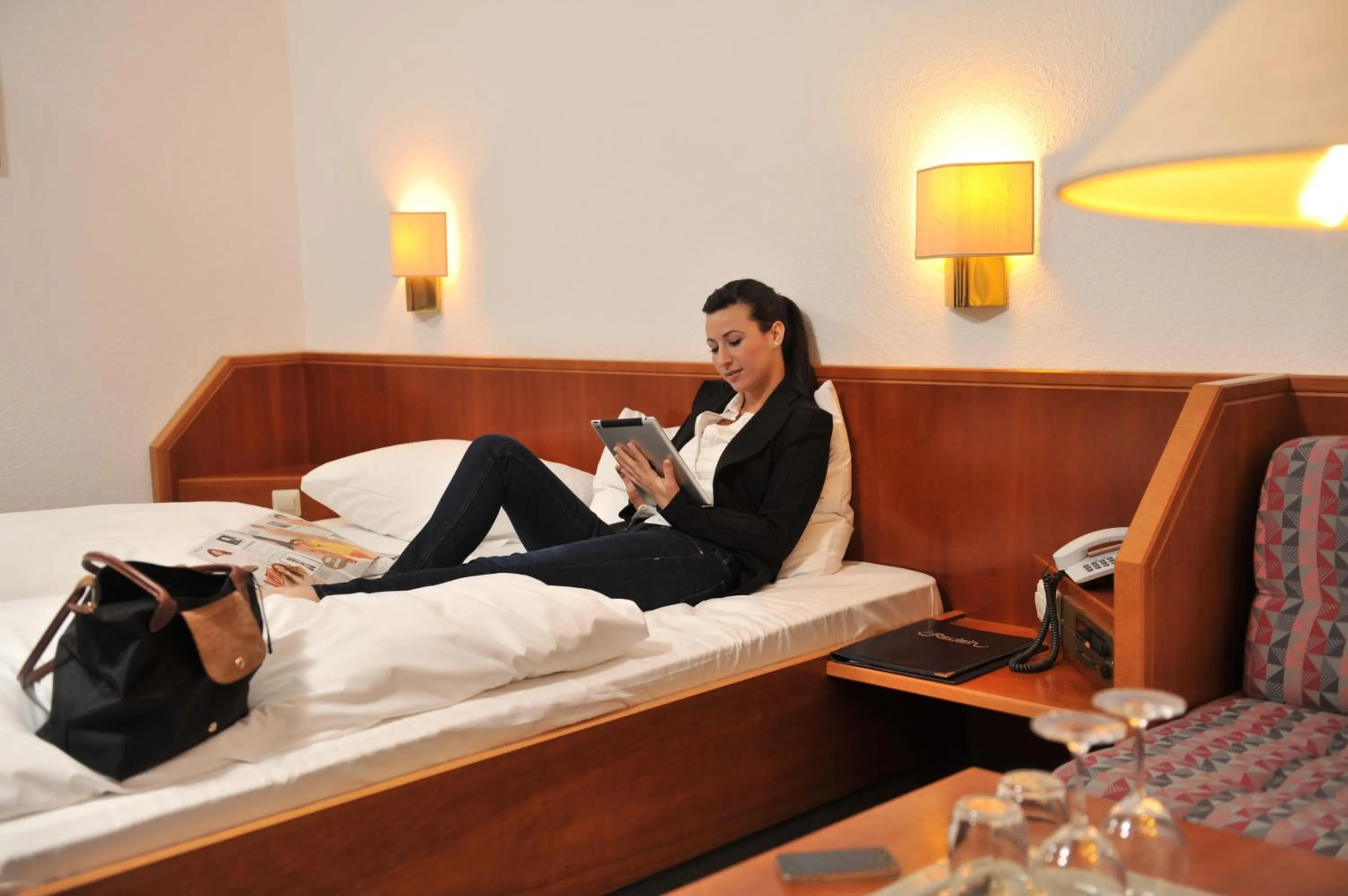 Bed in Hotel Garni Reulein