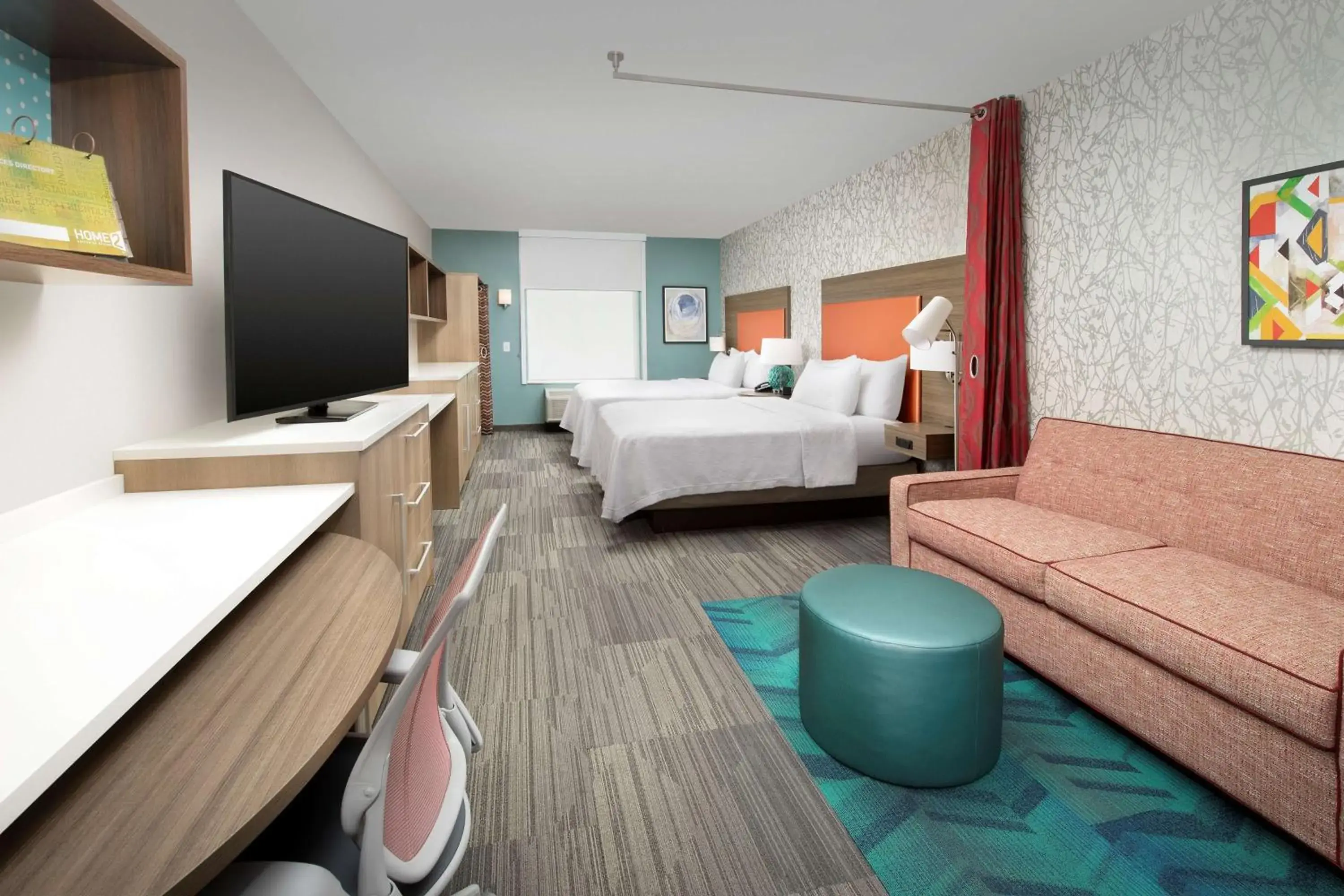 Studio Suite with Two Queen Beds - Hearing Access/Non-Smoking in Home2 Suites By Hilton Owings Mills, Md Studio Suite with Two Queen Beds - Hearing Access/Non-Smoking in Home2 Suites By Hilton Owings Mills, Md