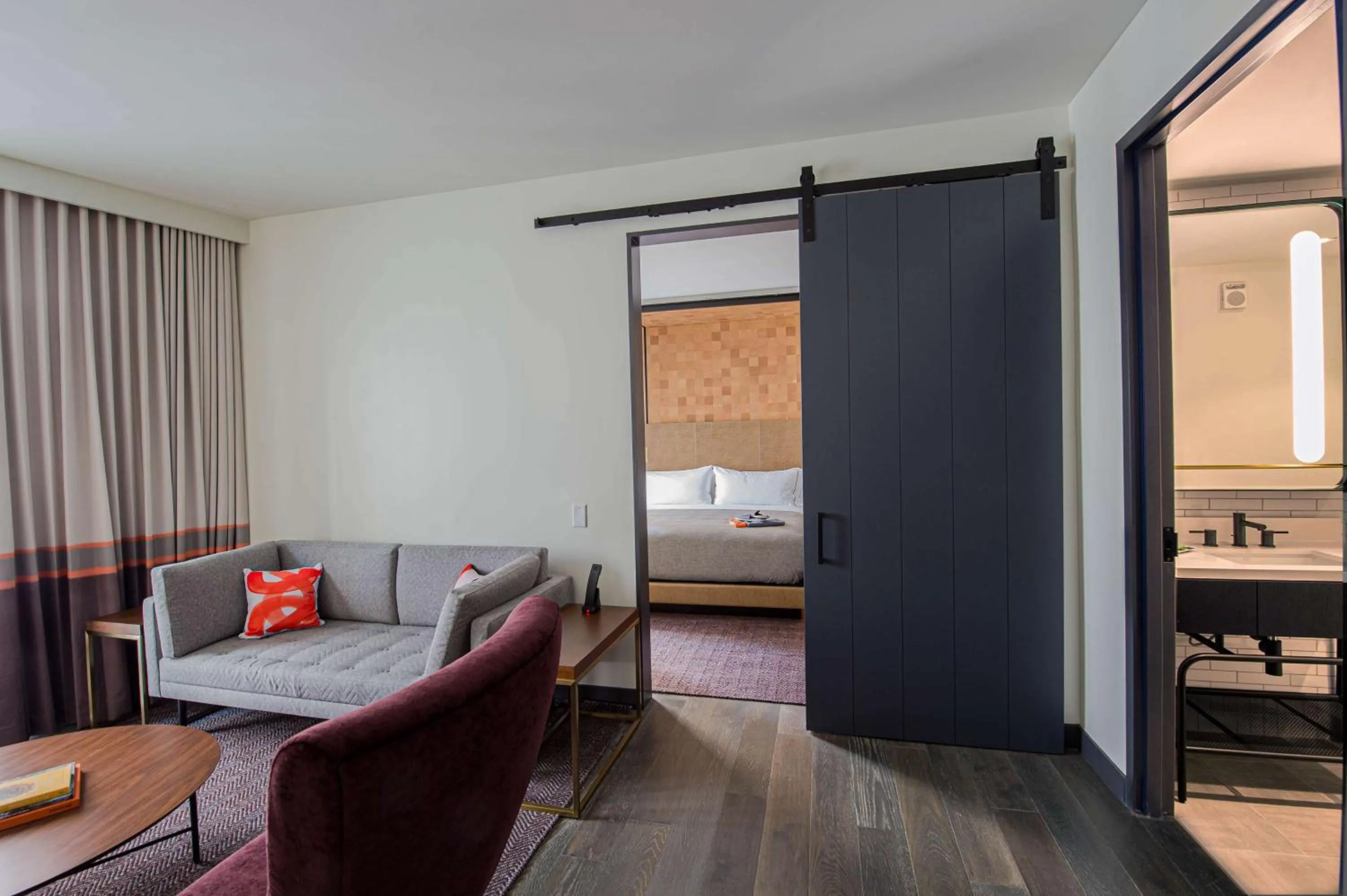 Living room, Bed in Canopy By Hilton Jersey City Arts District