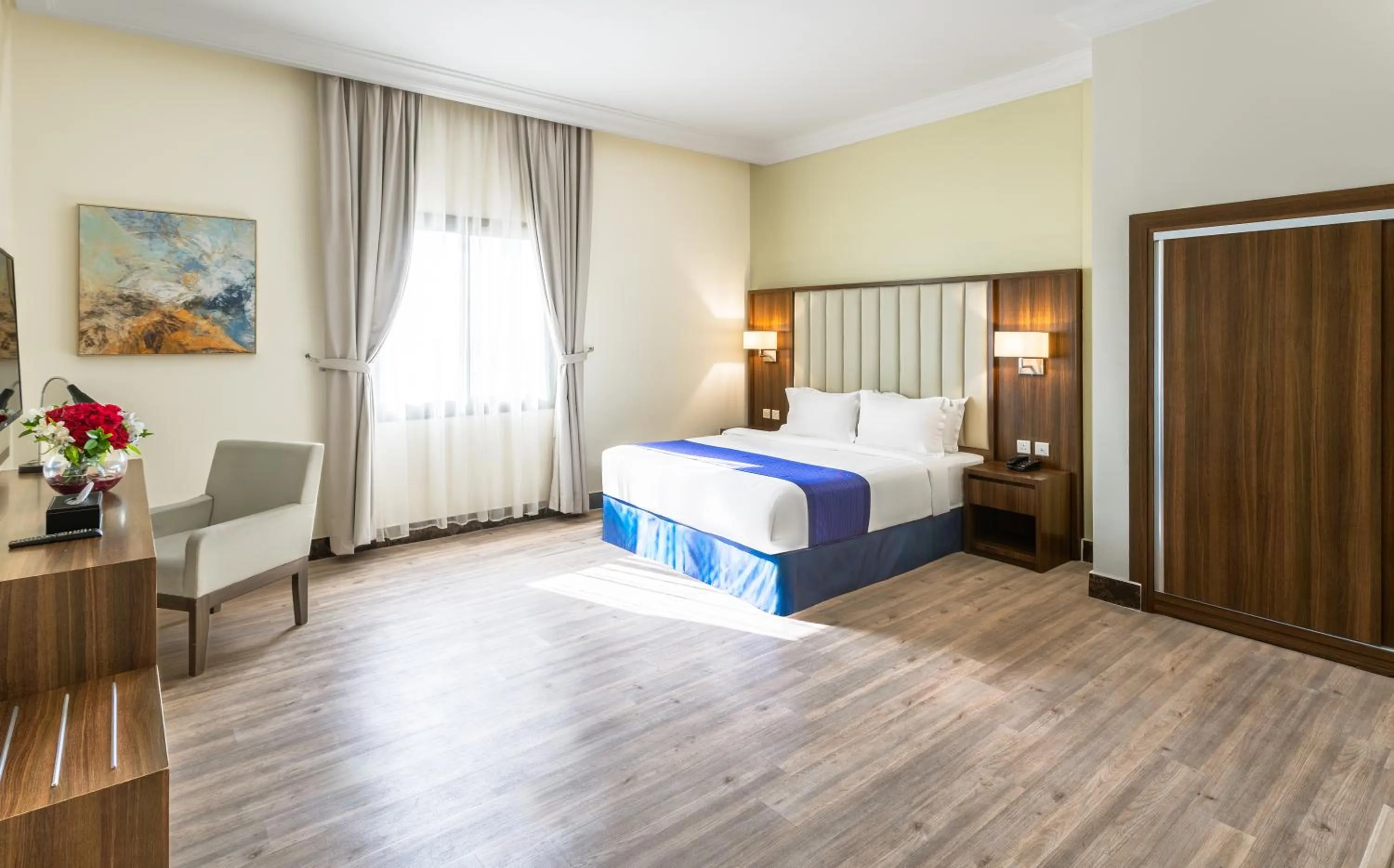 Bed in Makarem Residence - Hotel Apartments