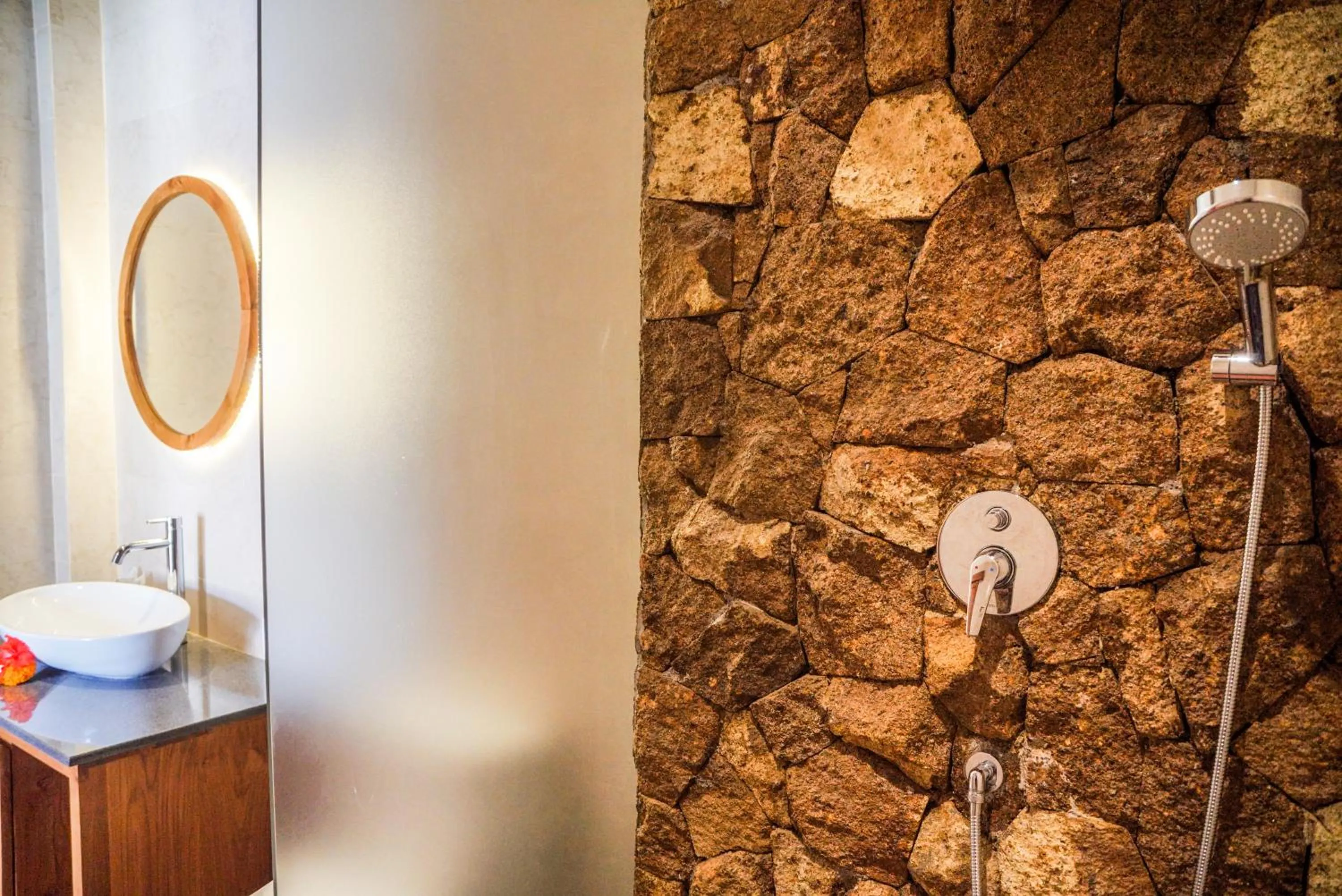 Shower in Bisma Terrace Suite Ubud