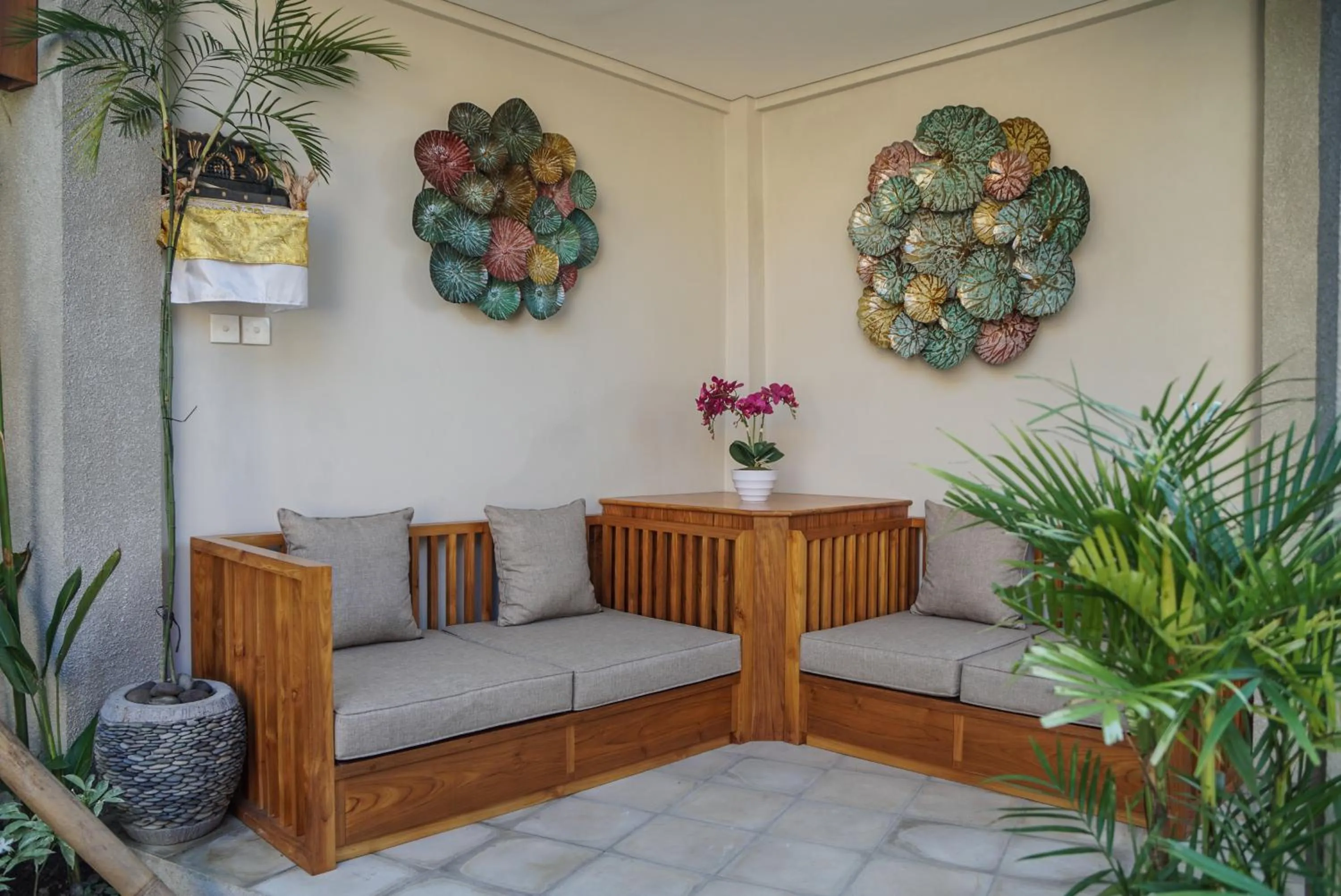 Living room in Bisma Terrace Suite Ubud