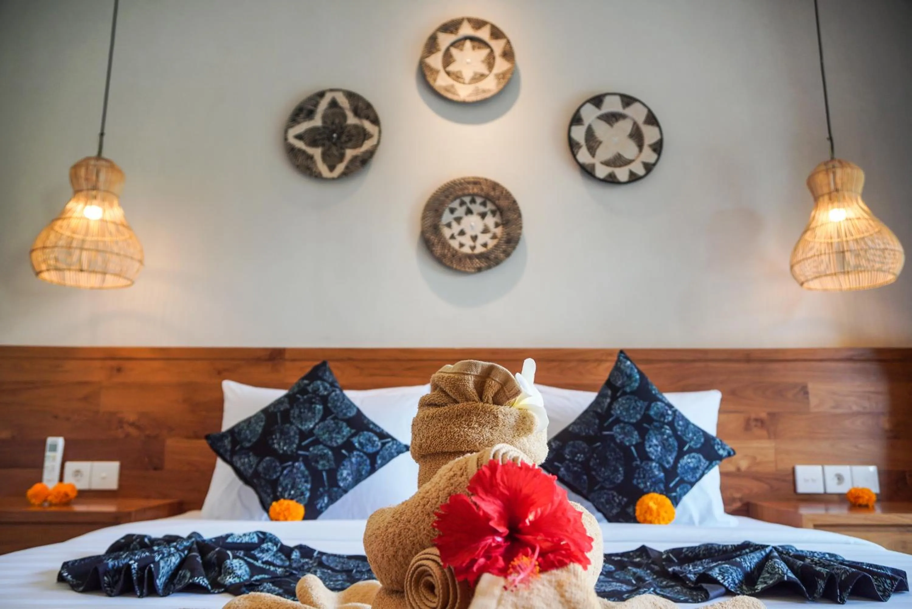 Bed in Bisma Terrace Suite Ubud