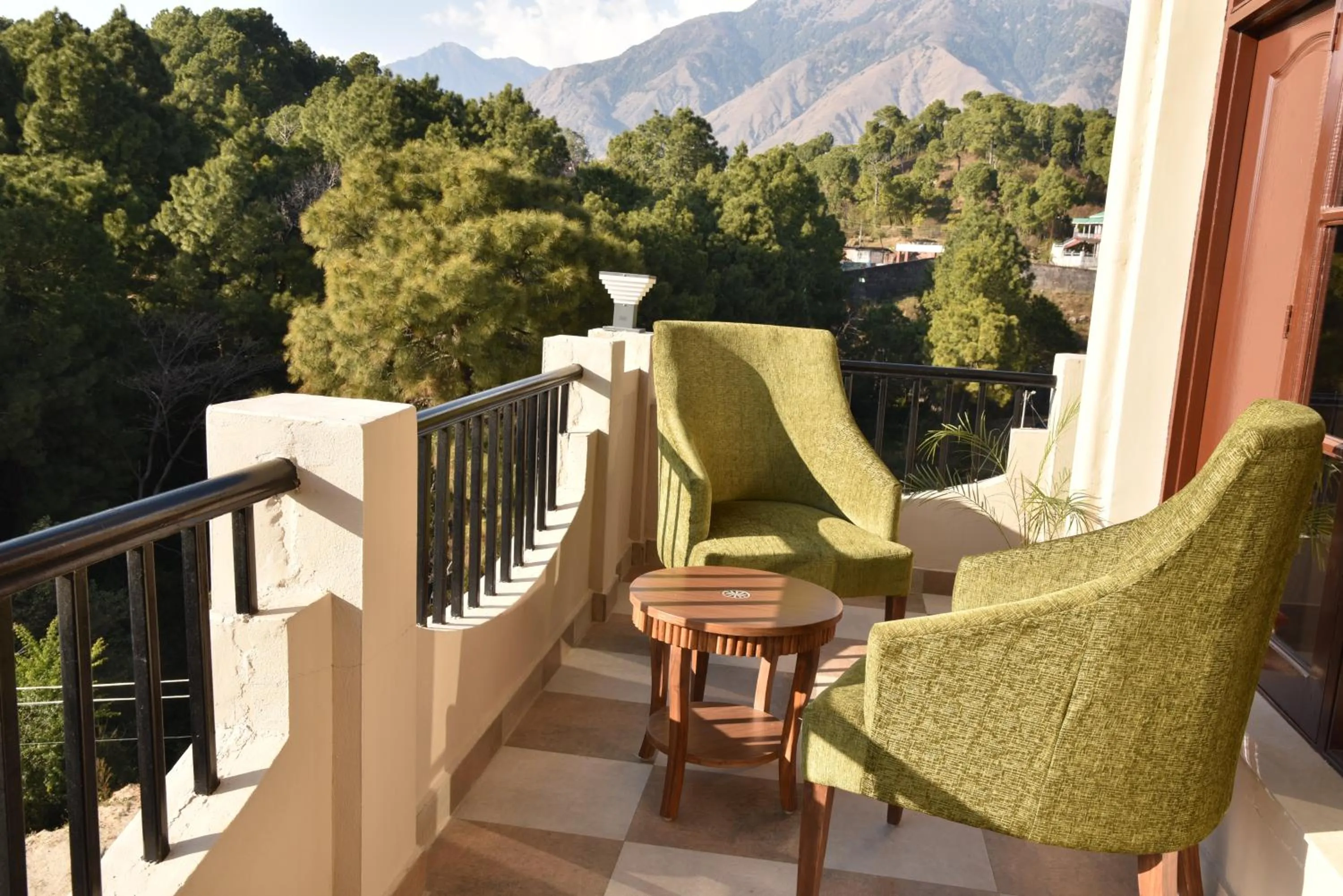 Balcony/Terrace in Mastiff Wildcrest Dharamshala Chamunda Devi Temple