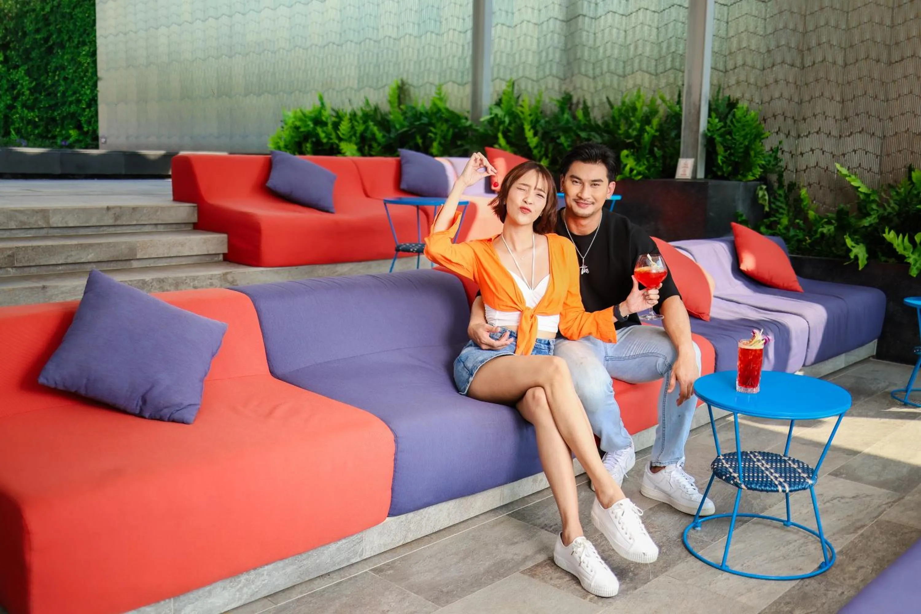 Seating area in ibis Styles Bangkok Silom