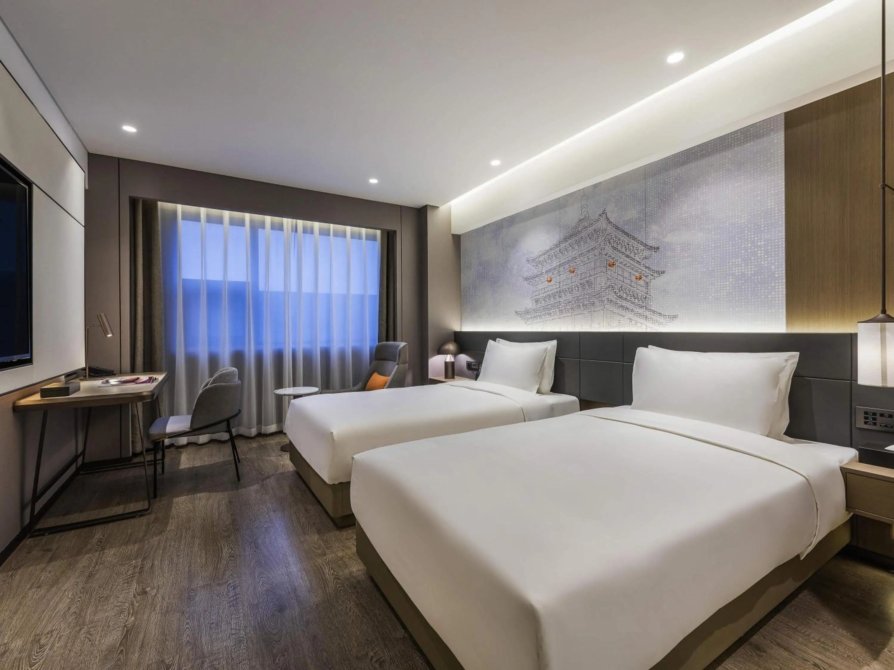 Bedroom, Bed in Novotel Xi'an The Bell Tower