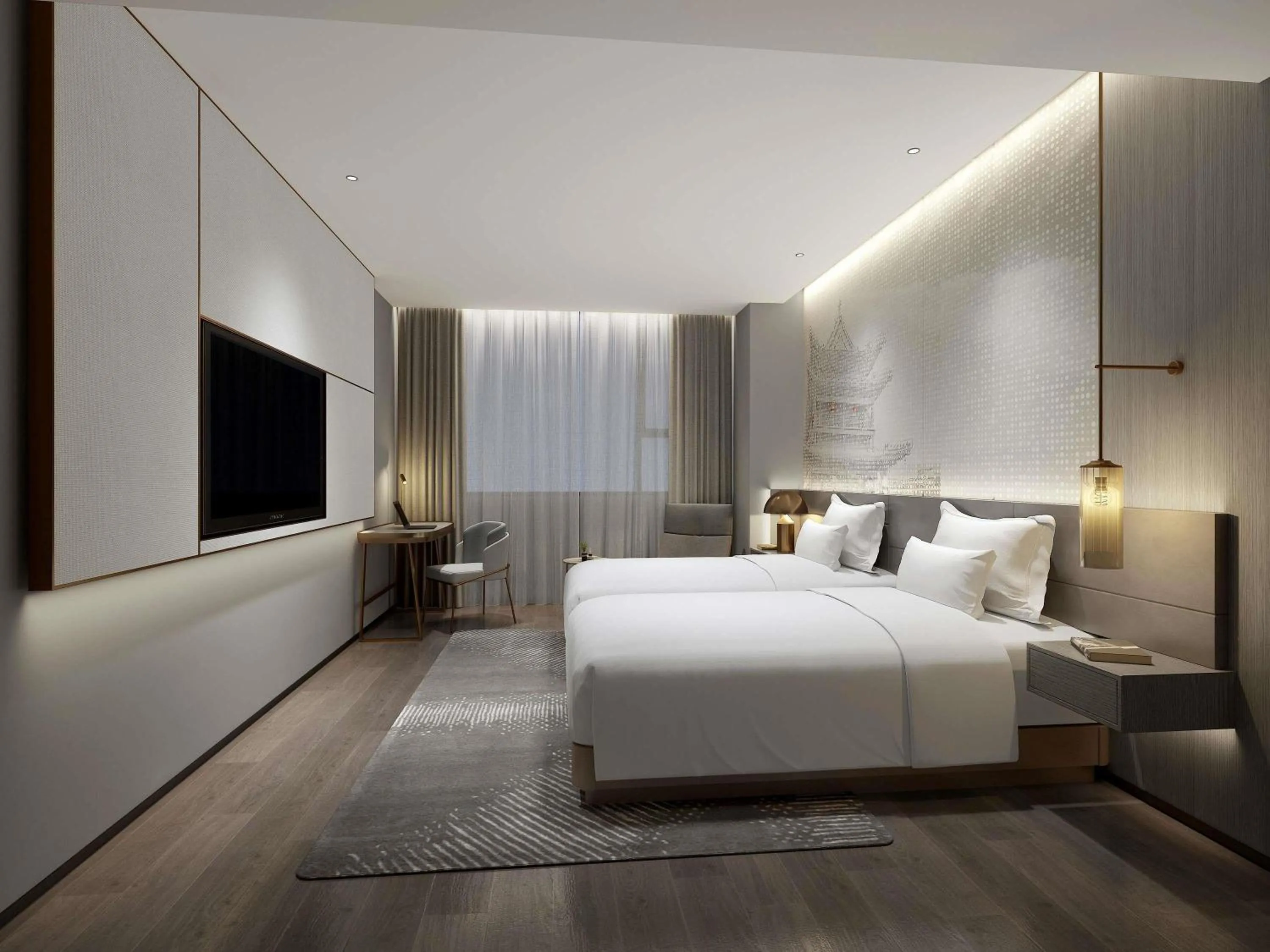 Bedroom, Bed in Novotel Xi'an The Bell Tower