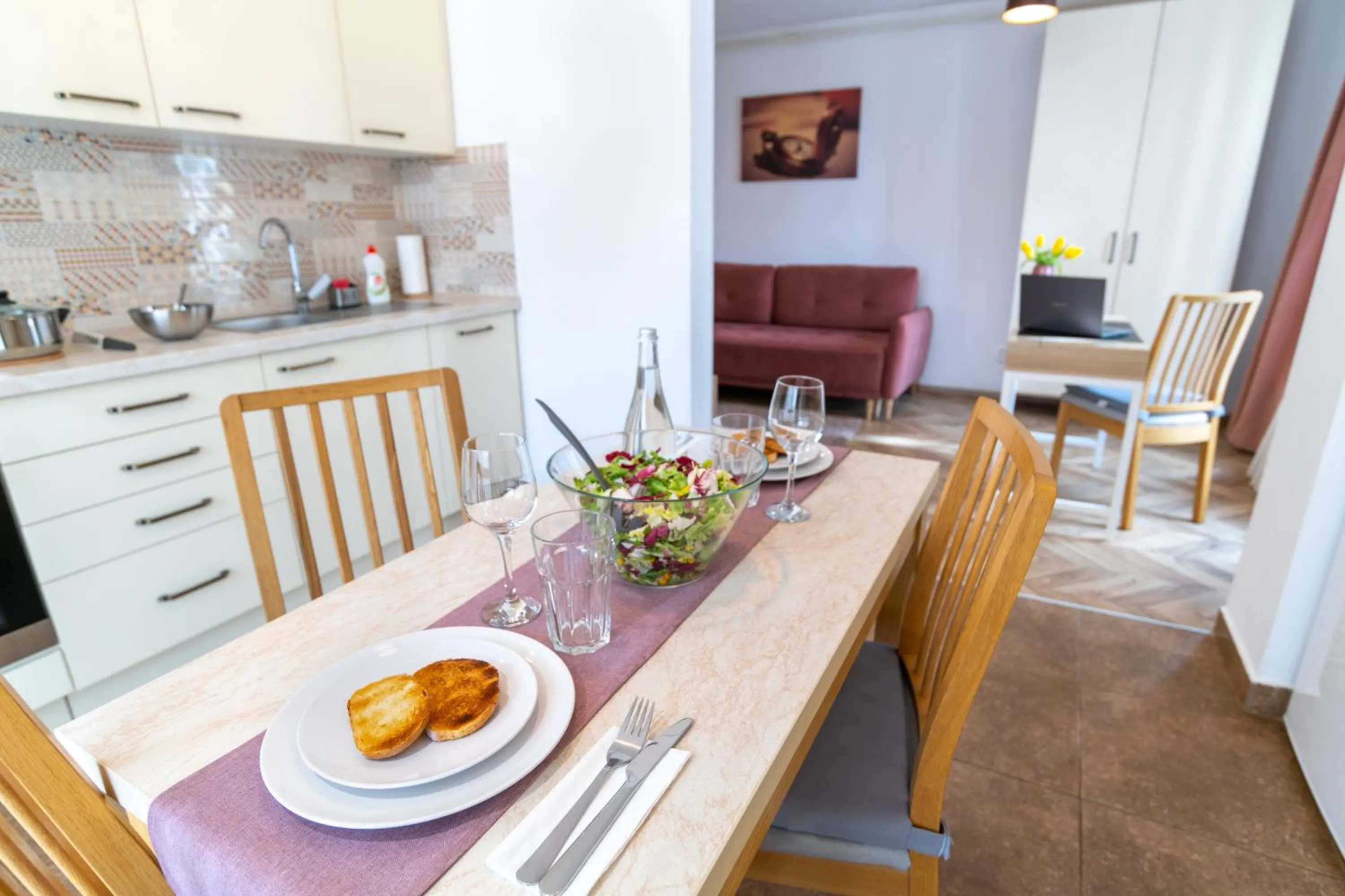 Living room in TCI Apartments